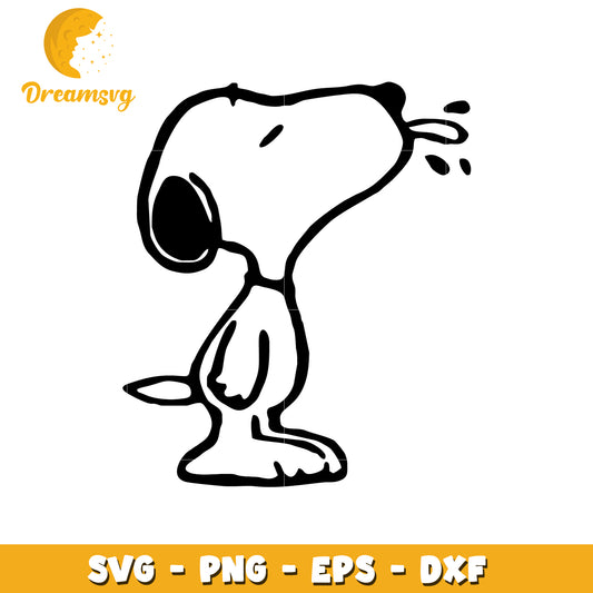 Snoopy Silhouette SVG Design for Crafts and Print