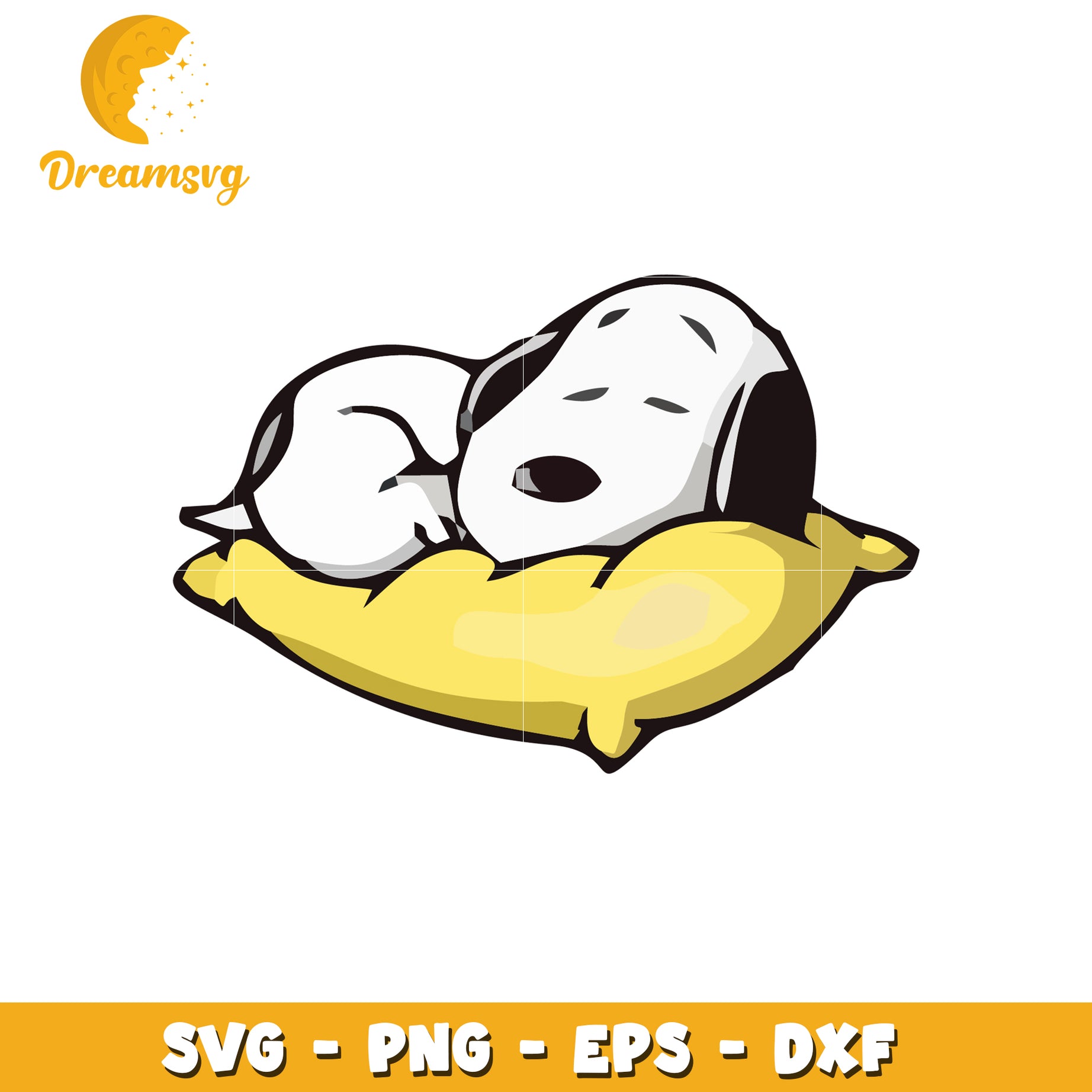 Snoopy Sleeping Pillow SVG Cut File