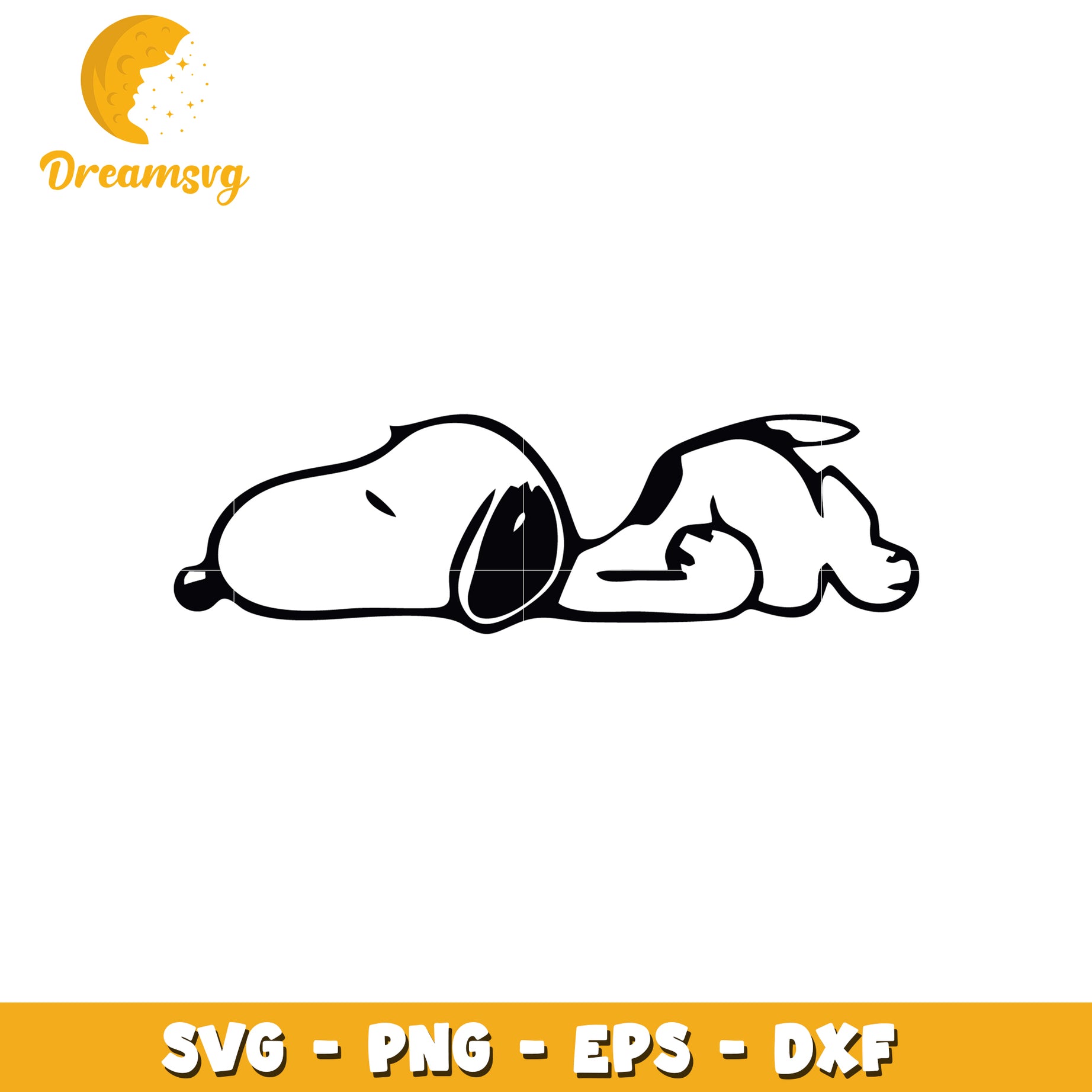 Snoopy Sleeping SVG Cut File