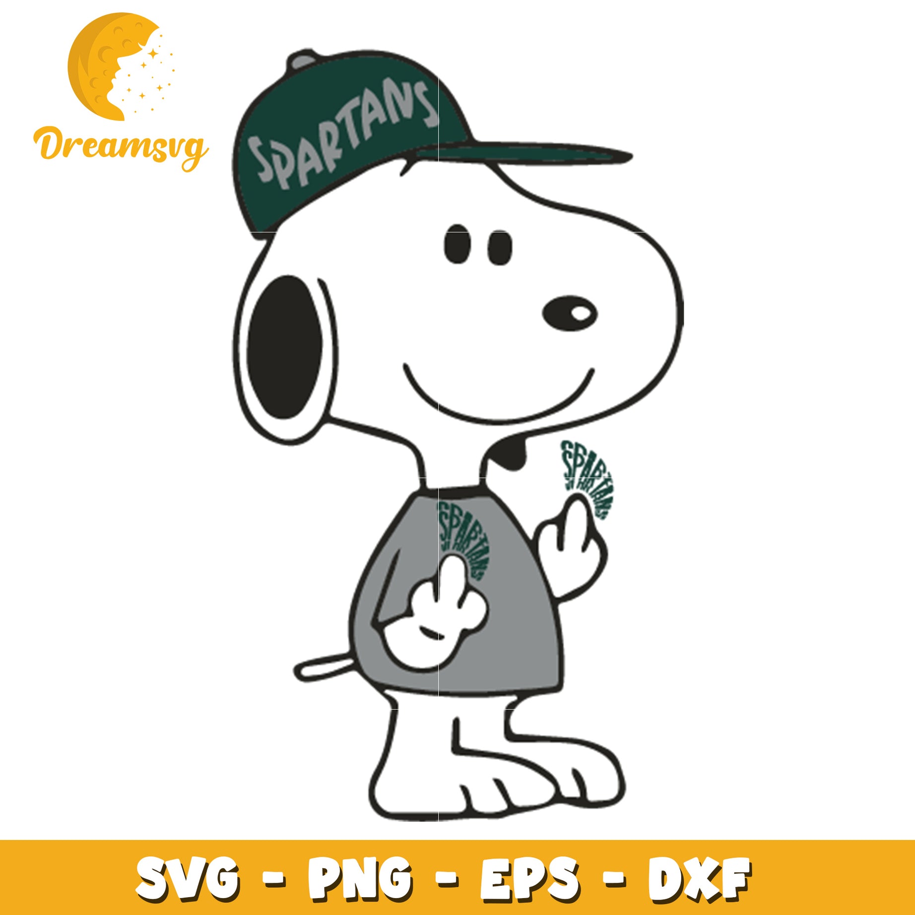 Snoopy Spartans SVG PNG EPS DXF Cut File