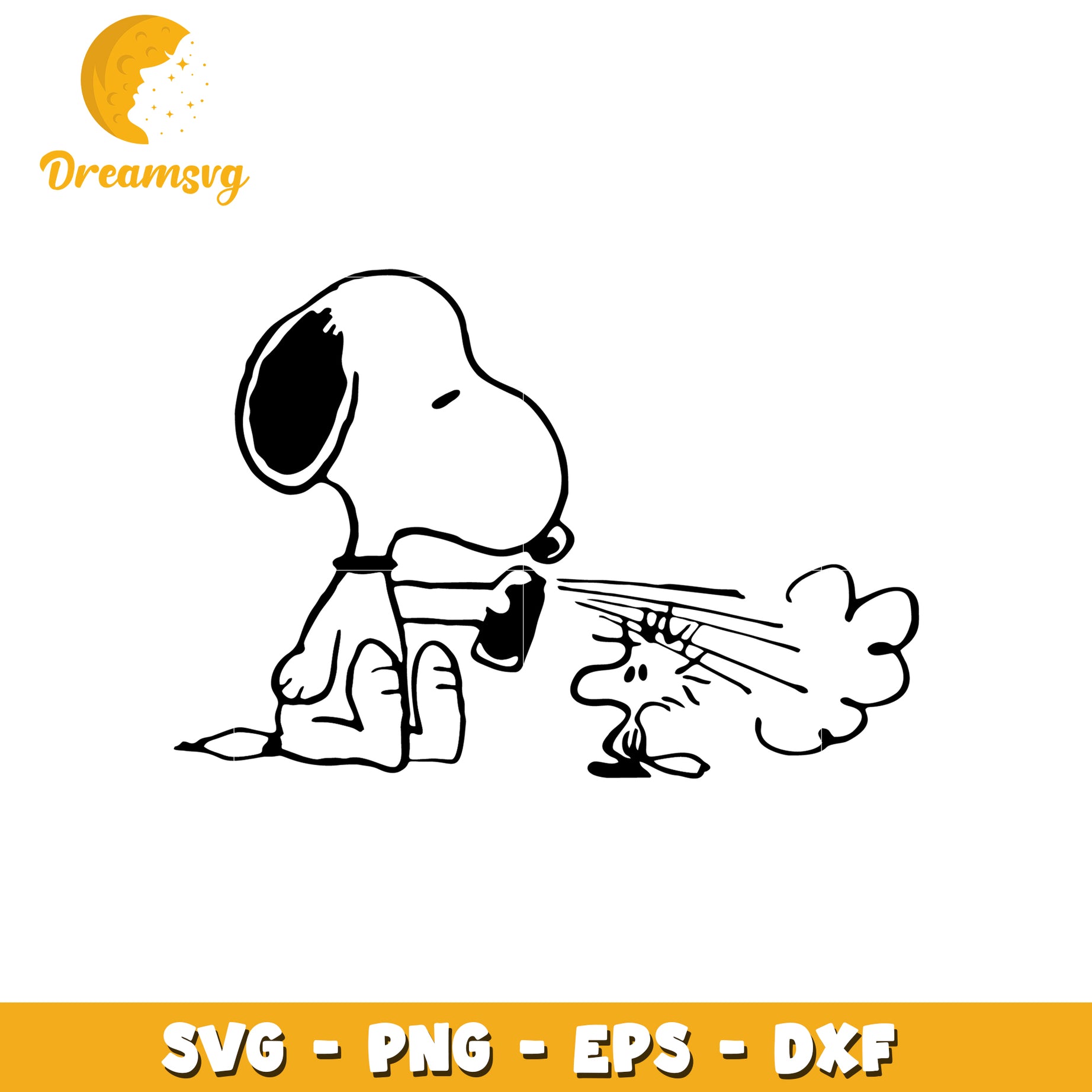 Snoopy Spraying SVG PNG EPS DXF