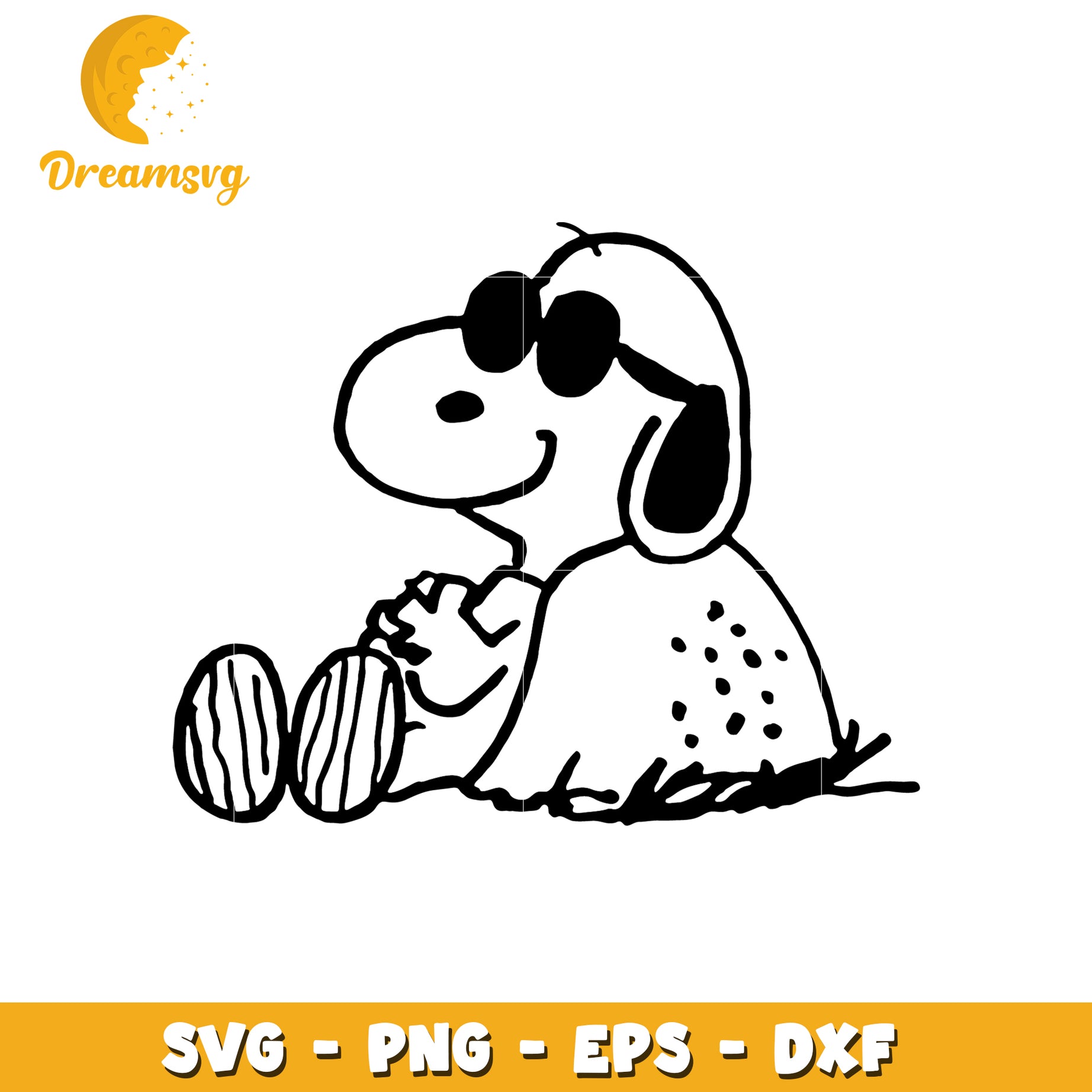 Snoopy Sunglasses SVG Cut File