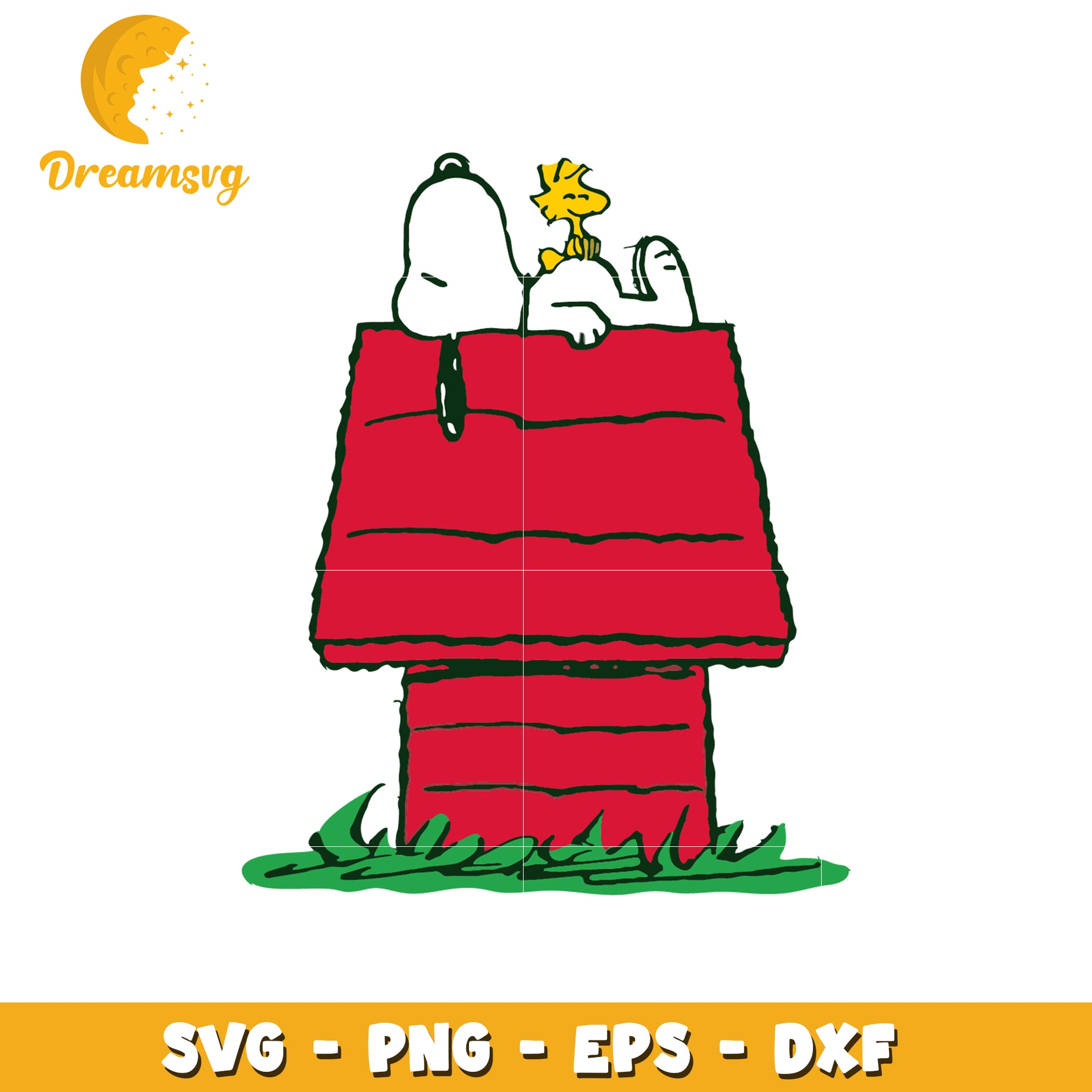 Snoopy Woodstock Dog House SVG PNG EPS DXF