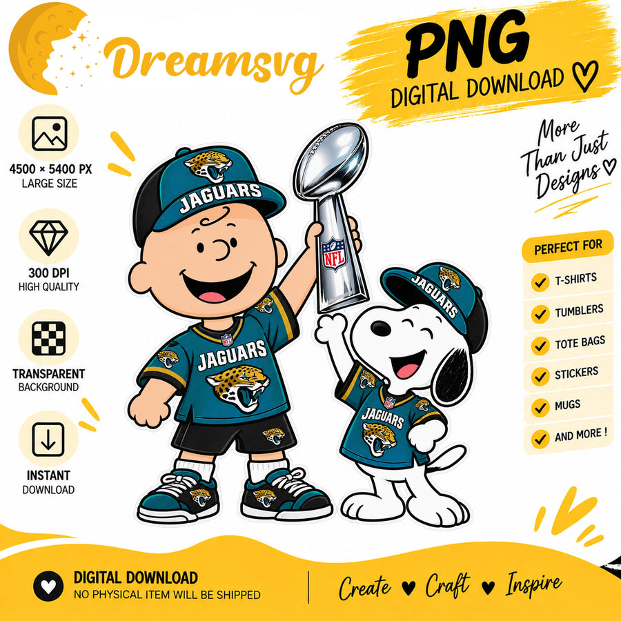 Snoopy Charlie Brown Jacksonville Jaguars Trophy PNG