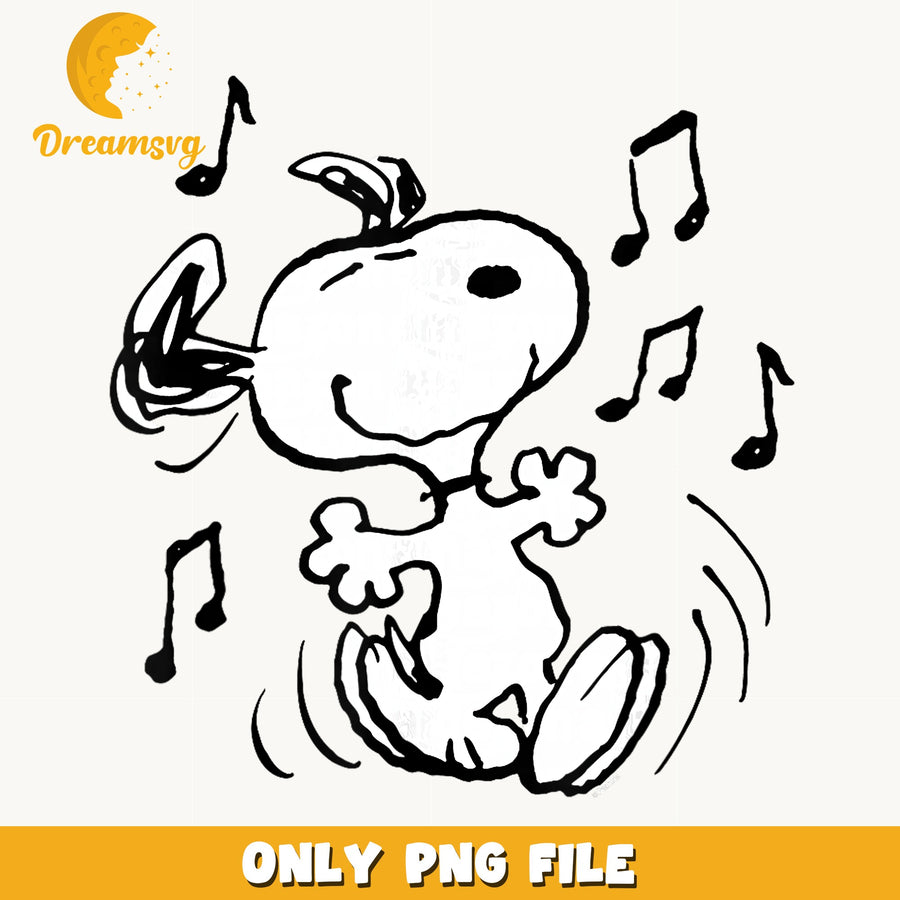 Snoopy Dancing With Music Notes PNG, Peanuts Charlie Brown, Fun PNG