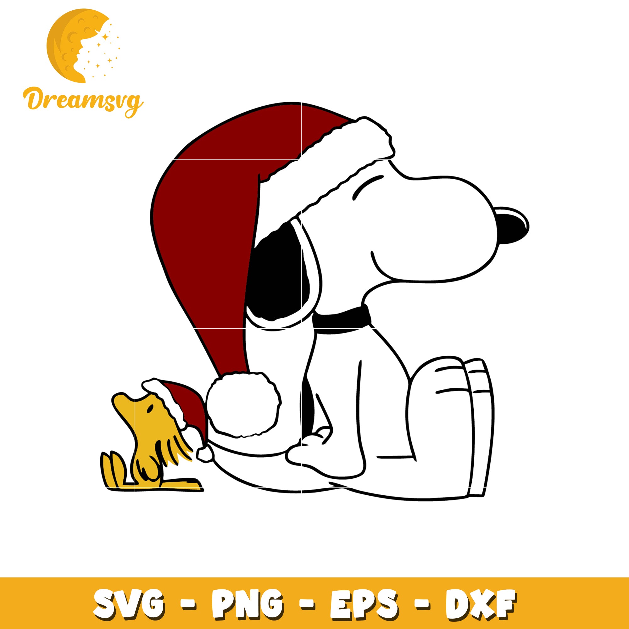 Snoopy & Woodstock Christmas SVG Cut File