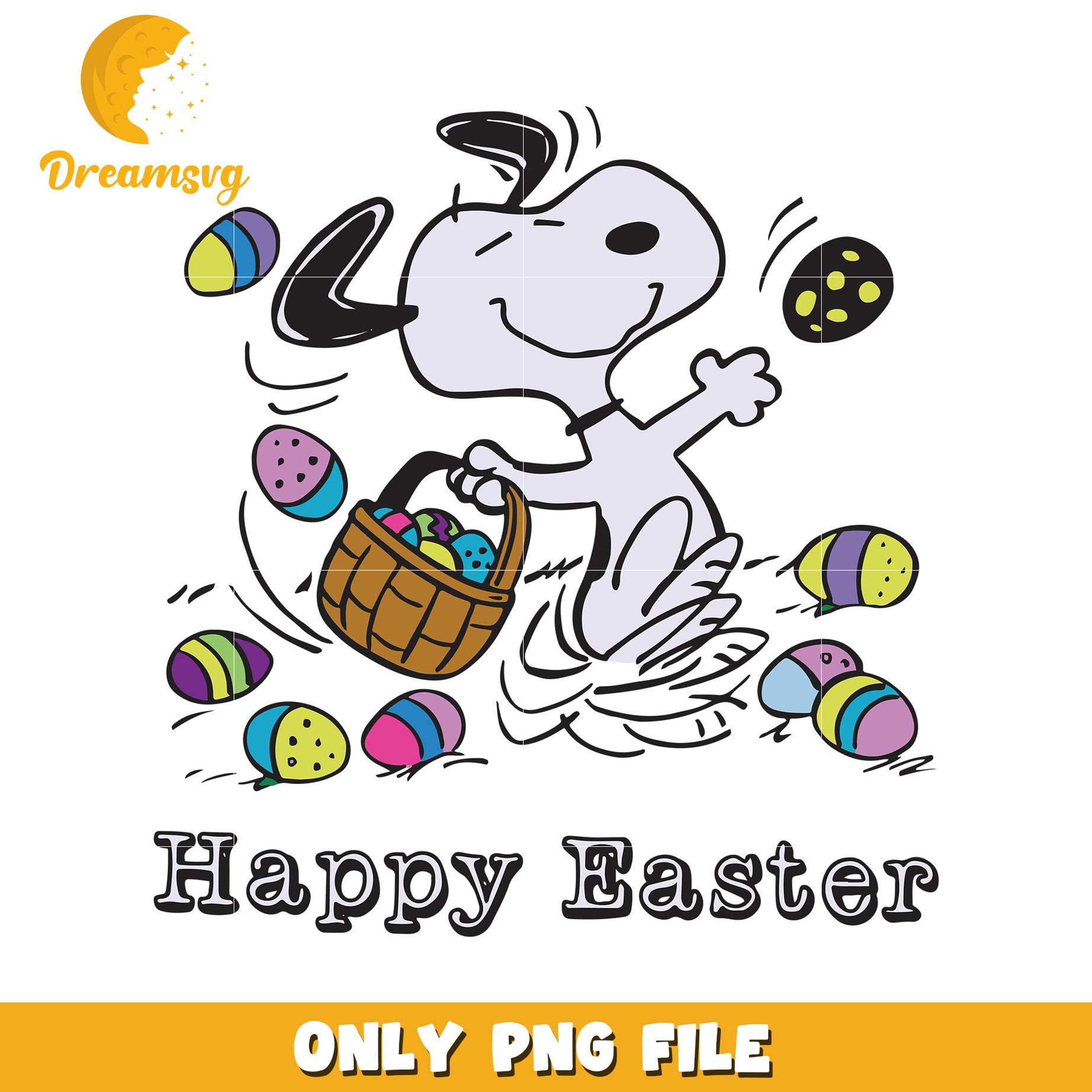Snoopy dog happy easter png, happy easter day png, snoopy dog png