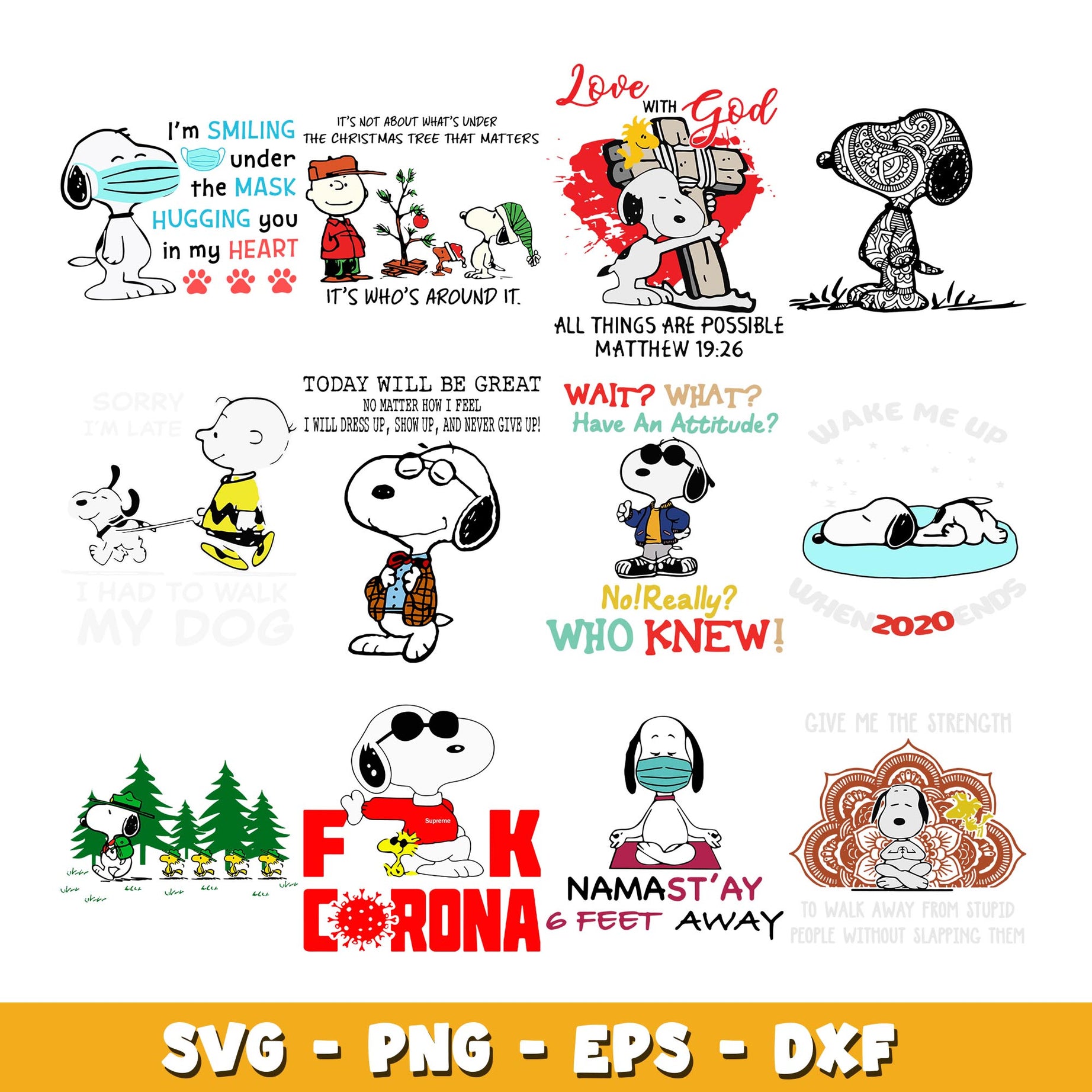 Snoopy svg, peanuts cartoon bundle svg, cartoon svg 