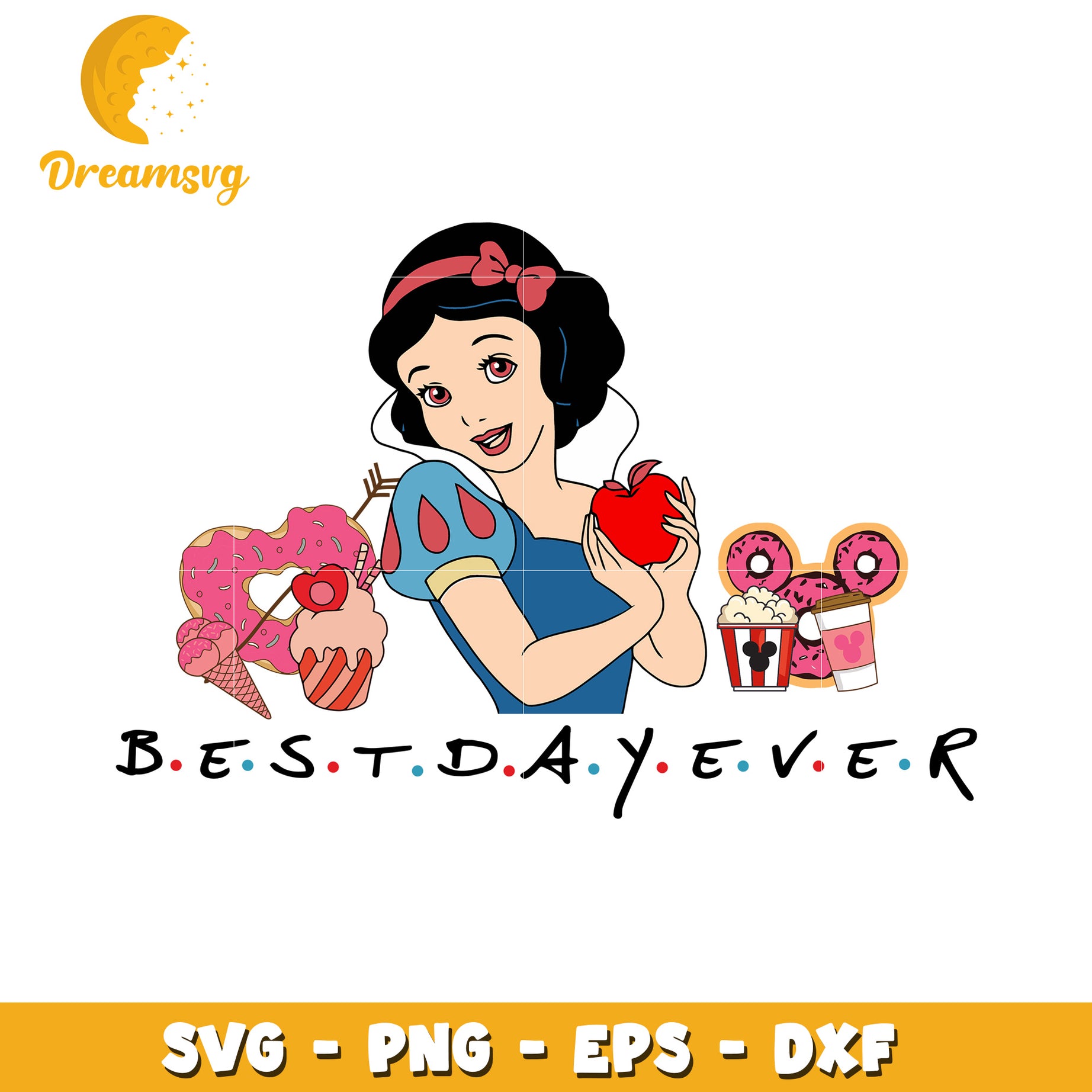 Snow White Best Day Ever SVG Cut File