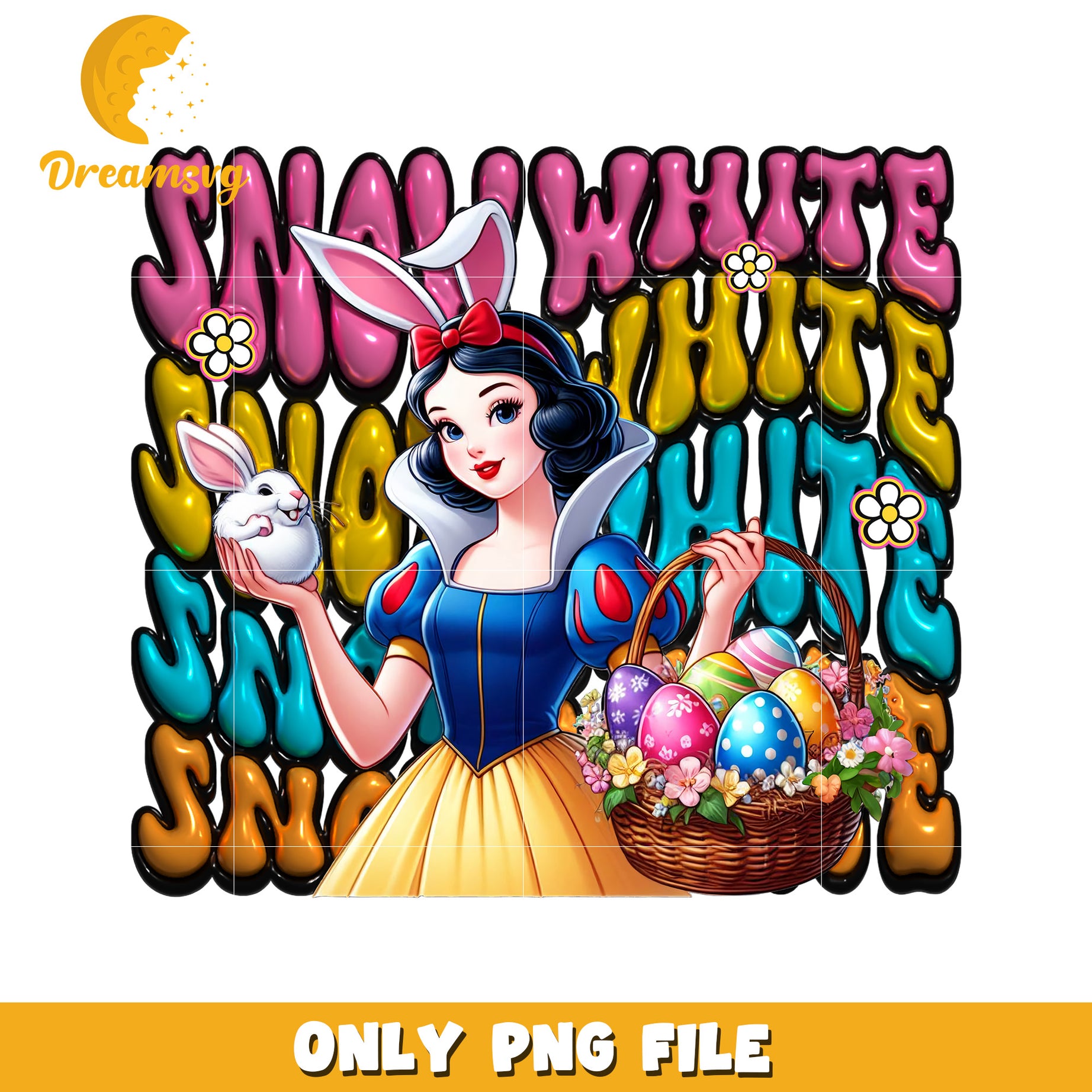 Snow White Easter PNG Sublimation