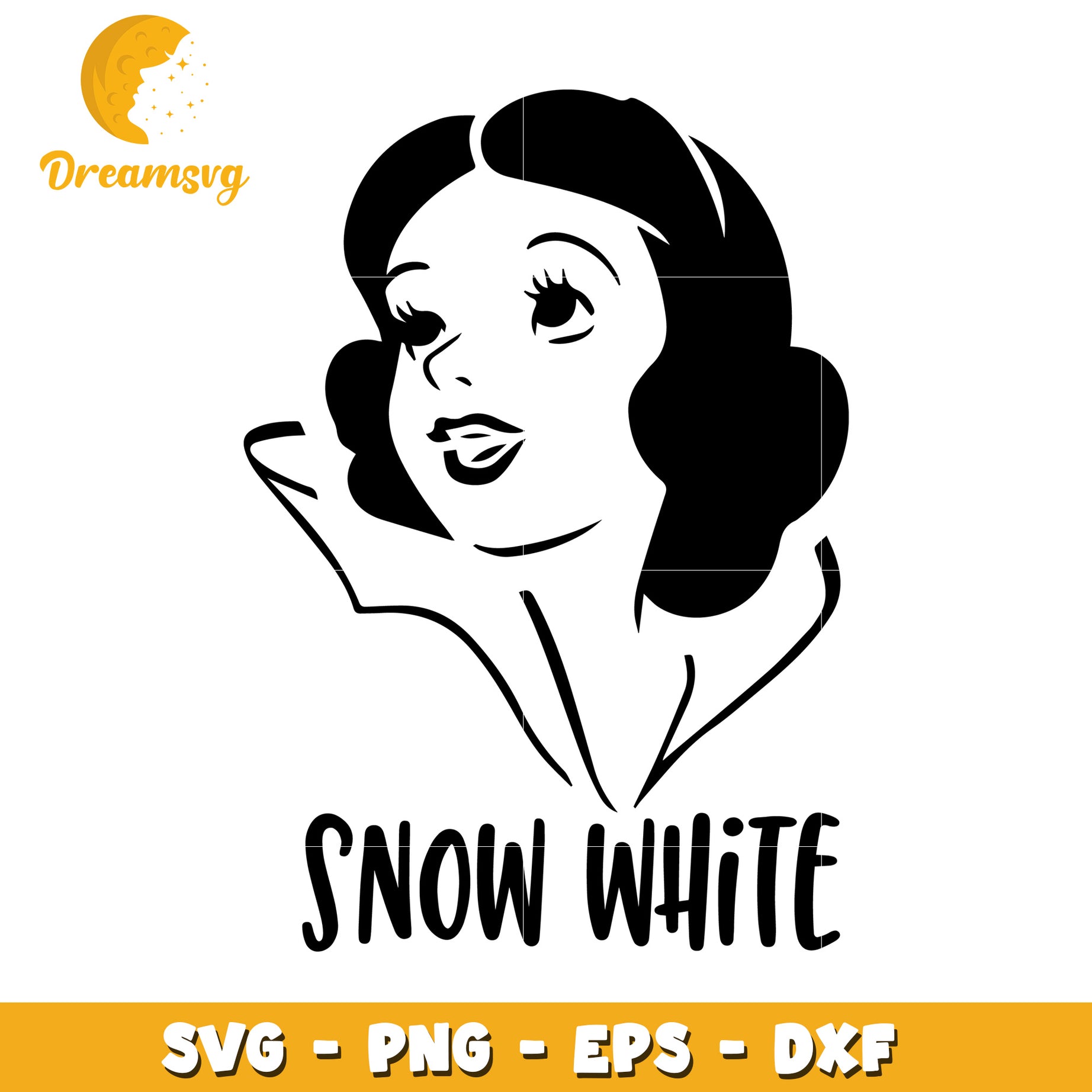 Snow White SVG Cut File PNG EPS DXF