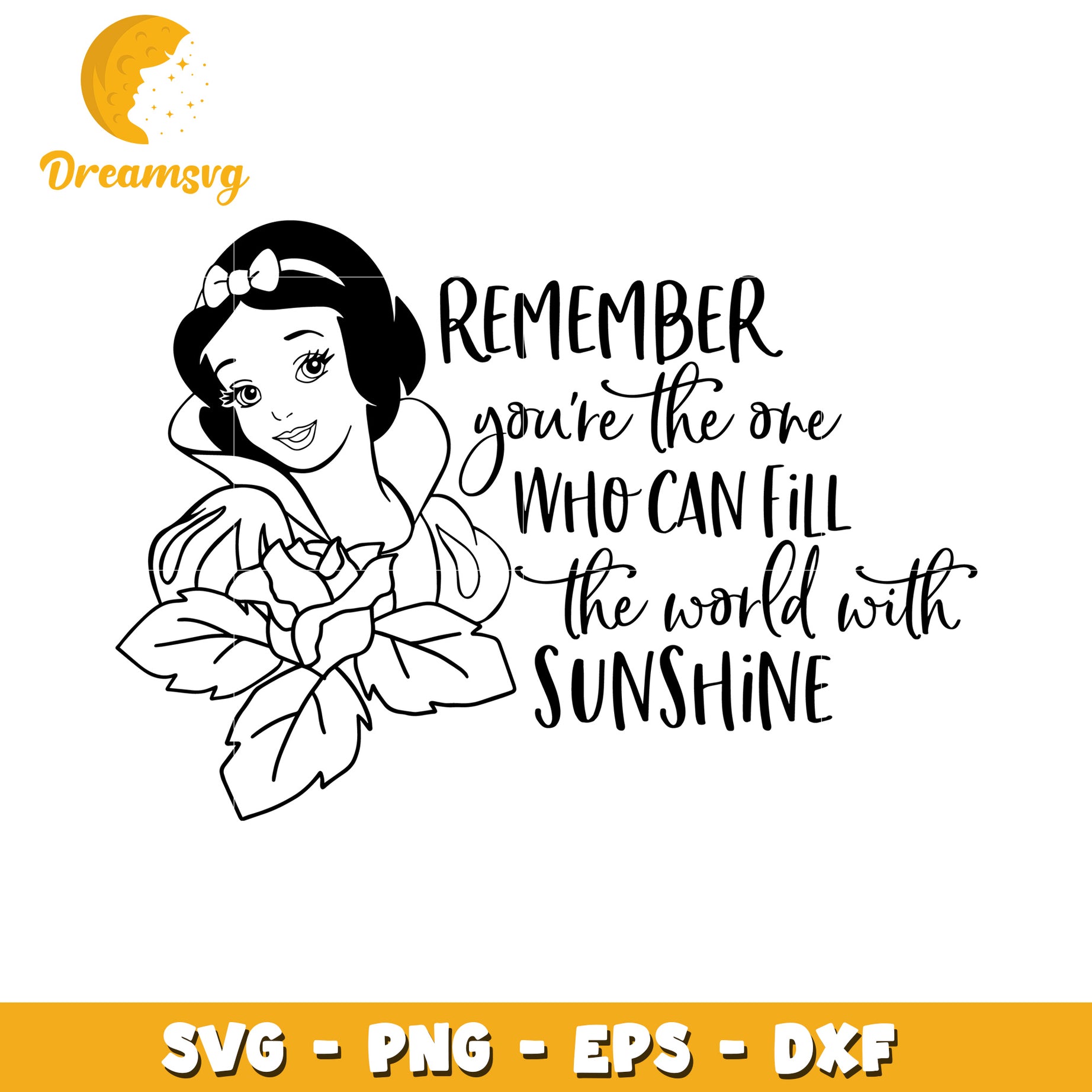 Snow White Sunshine SVG Cut File