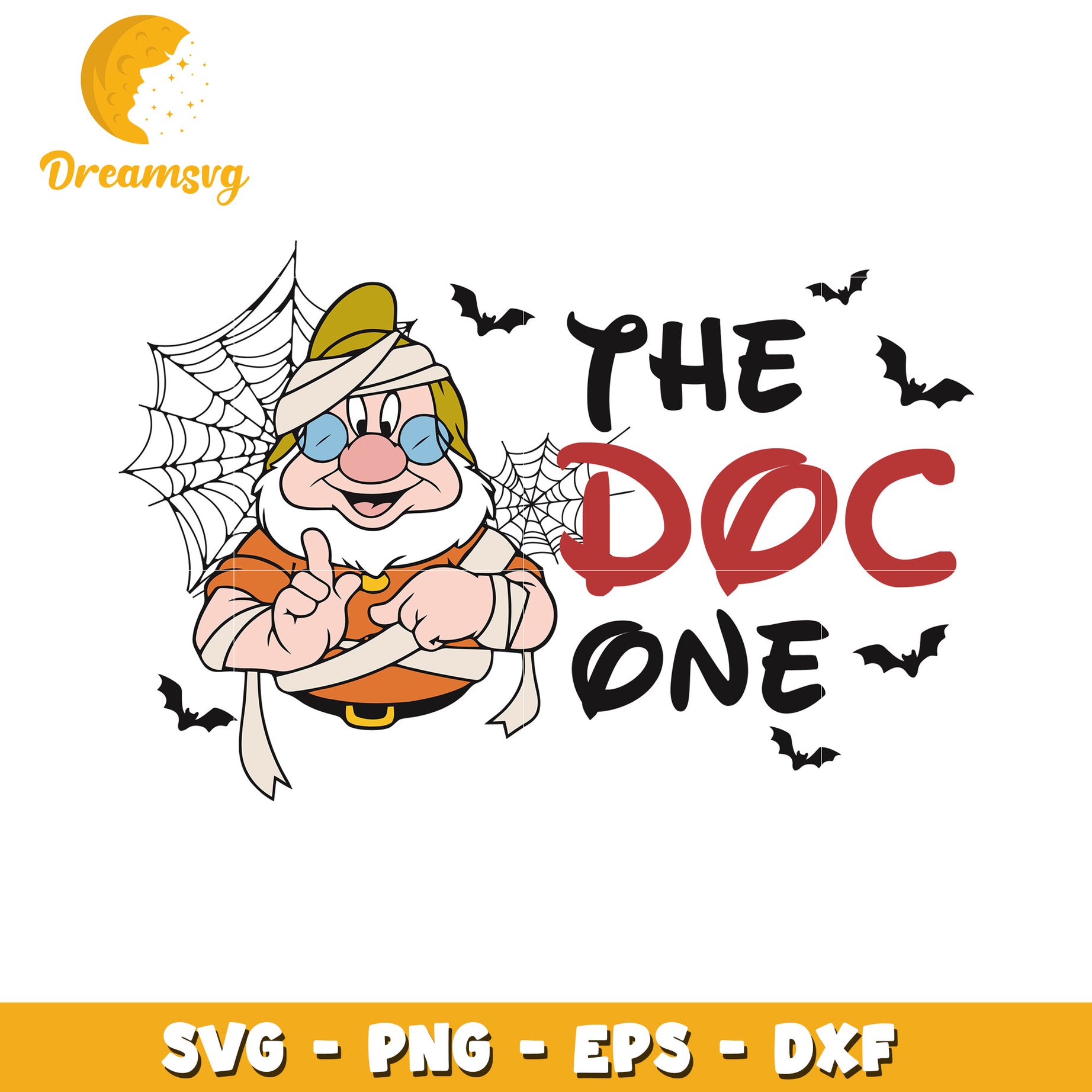 Snow White the doc one Dwarf svg, Disney friends halloween vibes svg