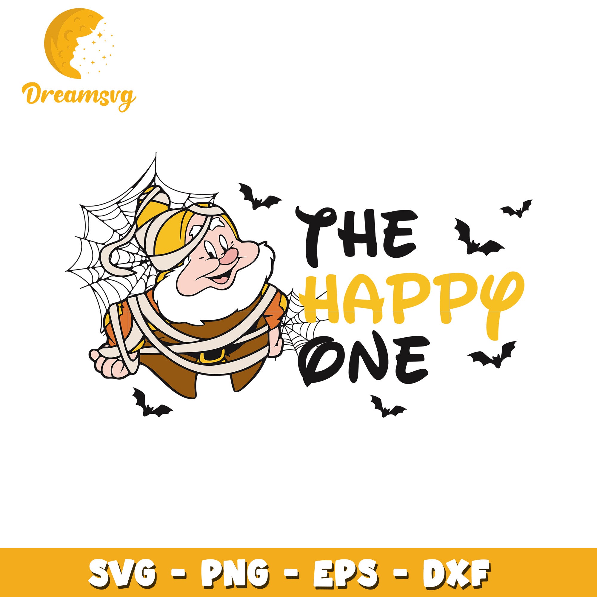 Snow White the happy one Dwarf svg, Disney friends halloween vibes svg