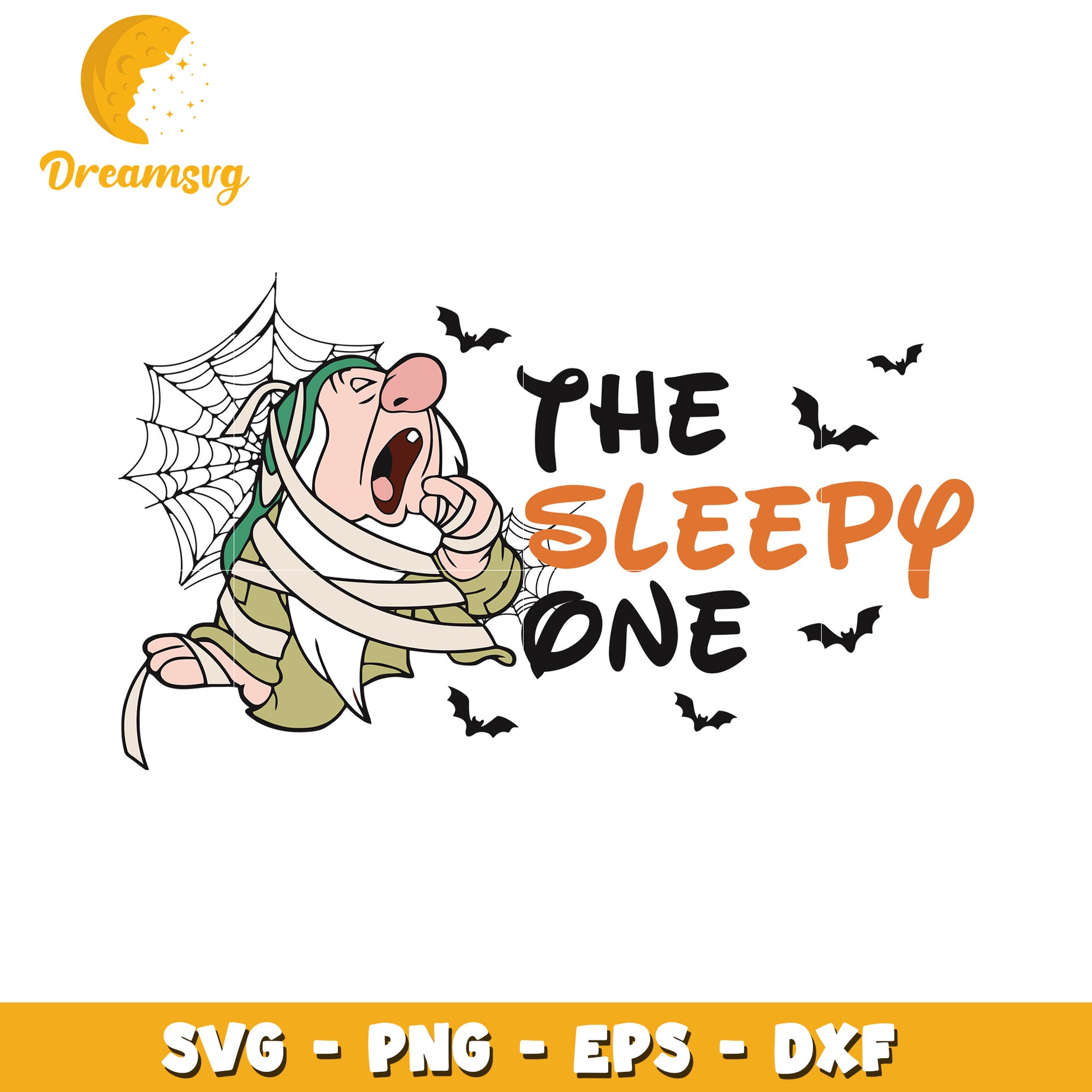 Snow White the sleepy one Dwarf svg, Disney friends halloween vibes svg