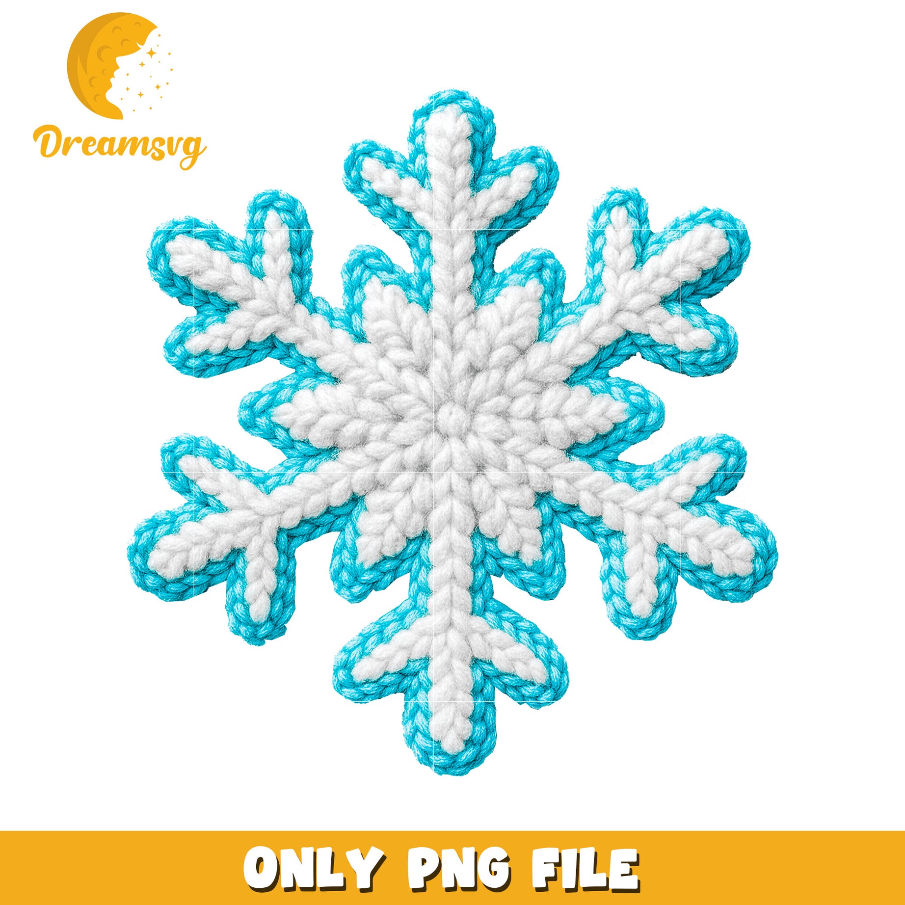 Snowflake Yarn Crochet png, christmas story png, christmas cartoon png