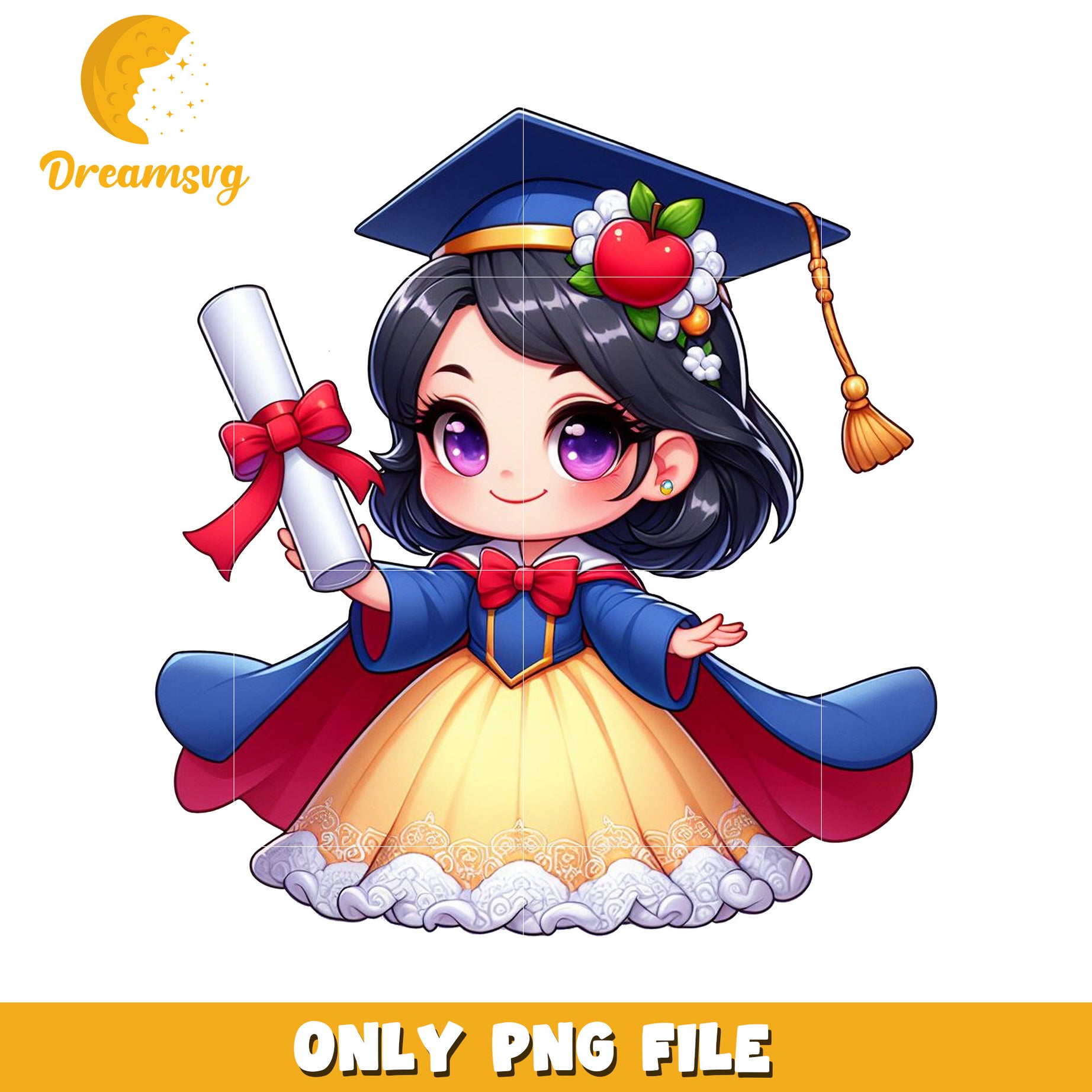 Snow white graduation  design png, disney  snow white cartoon png, disney princess png