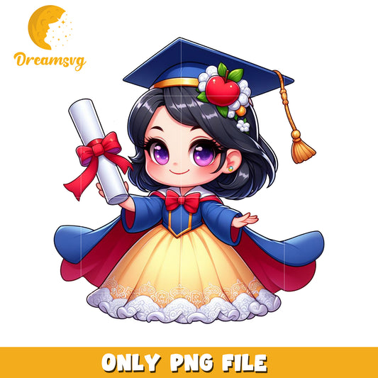 Snow white graduation  design png, disney  snow white cartoon png, disney princess png