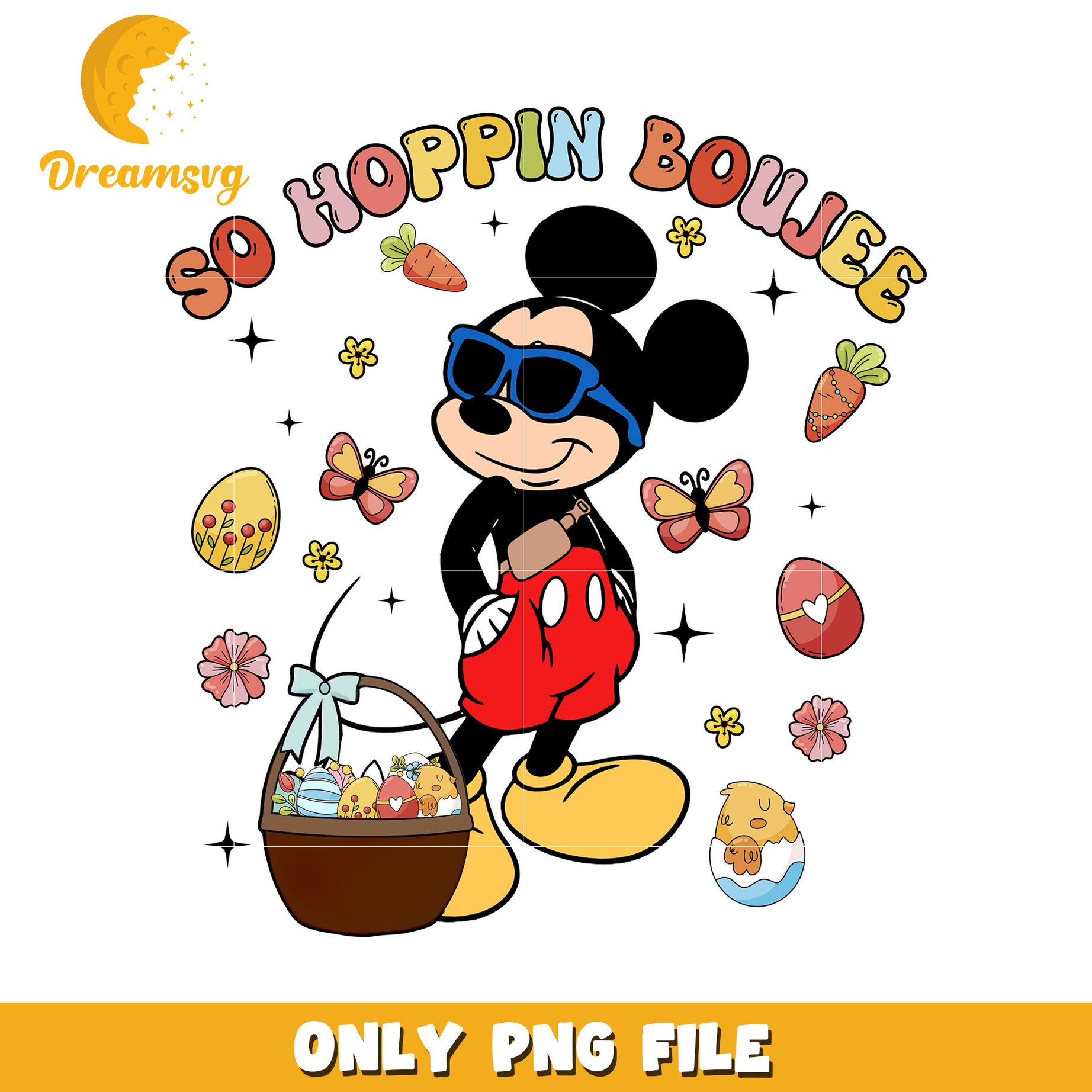 So Hoppin Boujee PNG File Featuring Cartoon Mickey Mouse