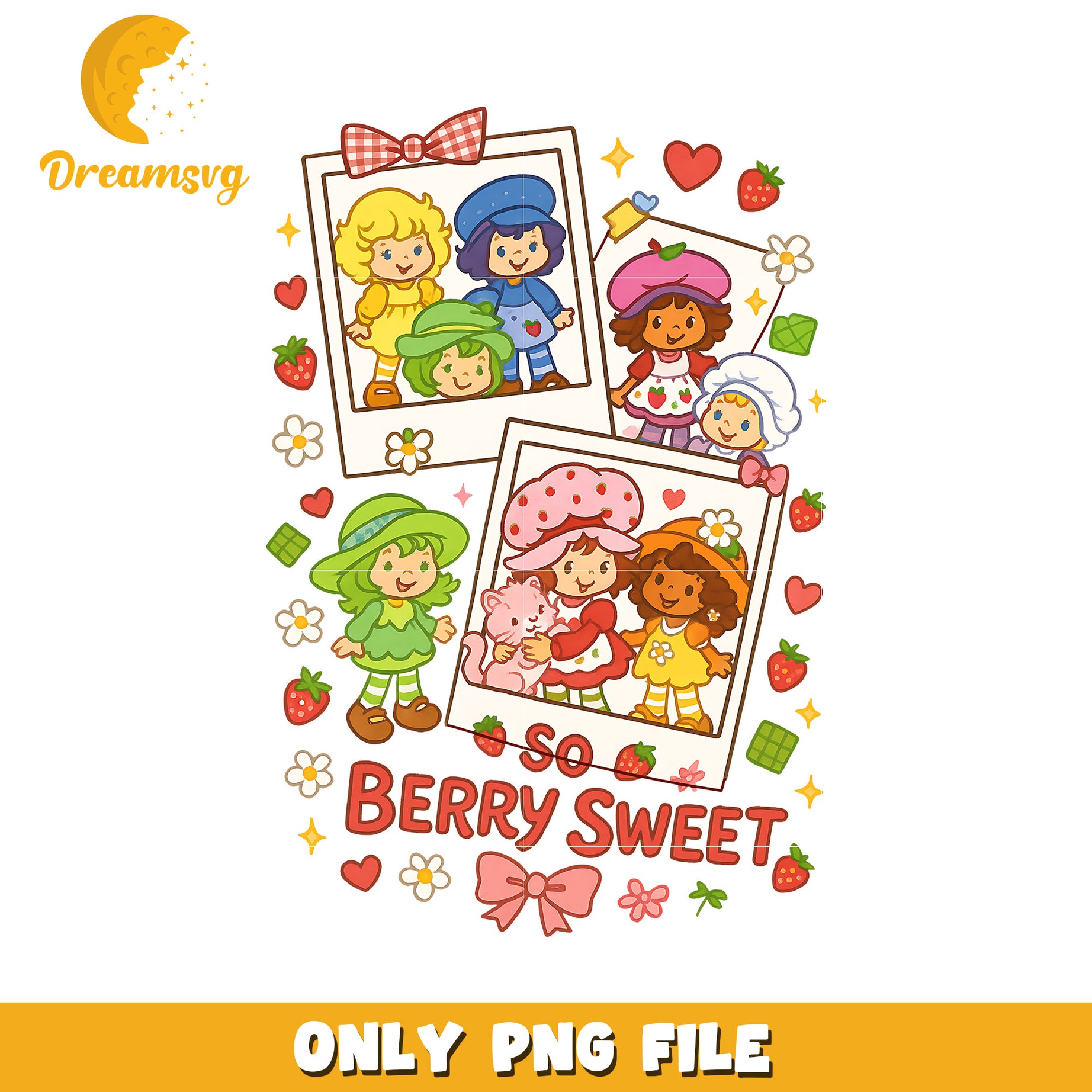 So berry sweet png, shortcake strawberry png, strawberry shortcake characters png