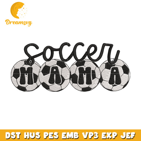 Soccer mama embroidery design