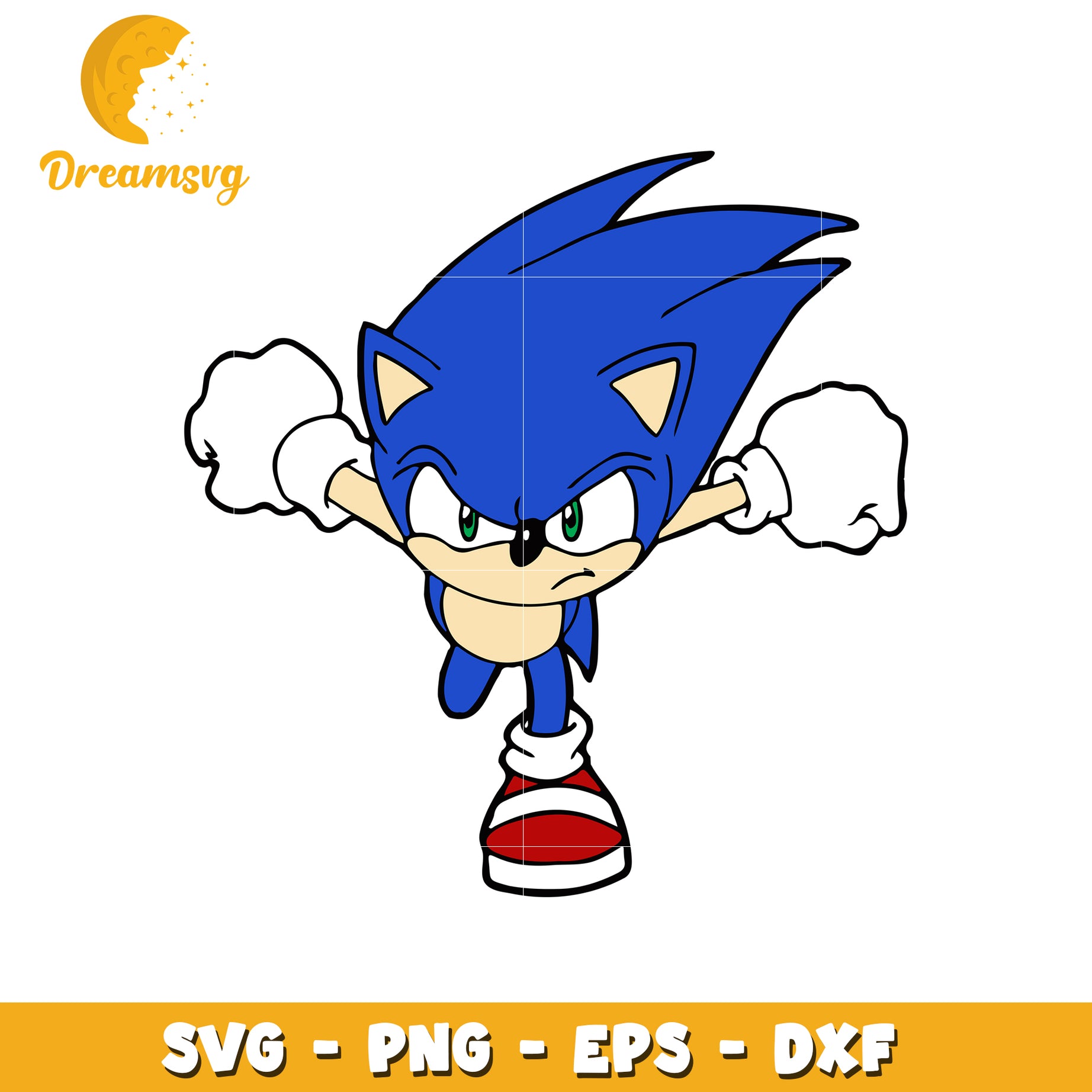 Sonic Hedgehog SVG Cut File