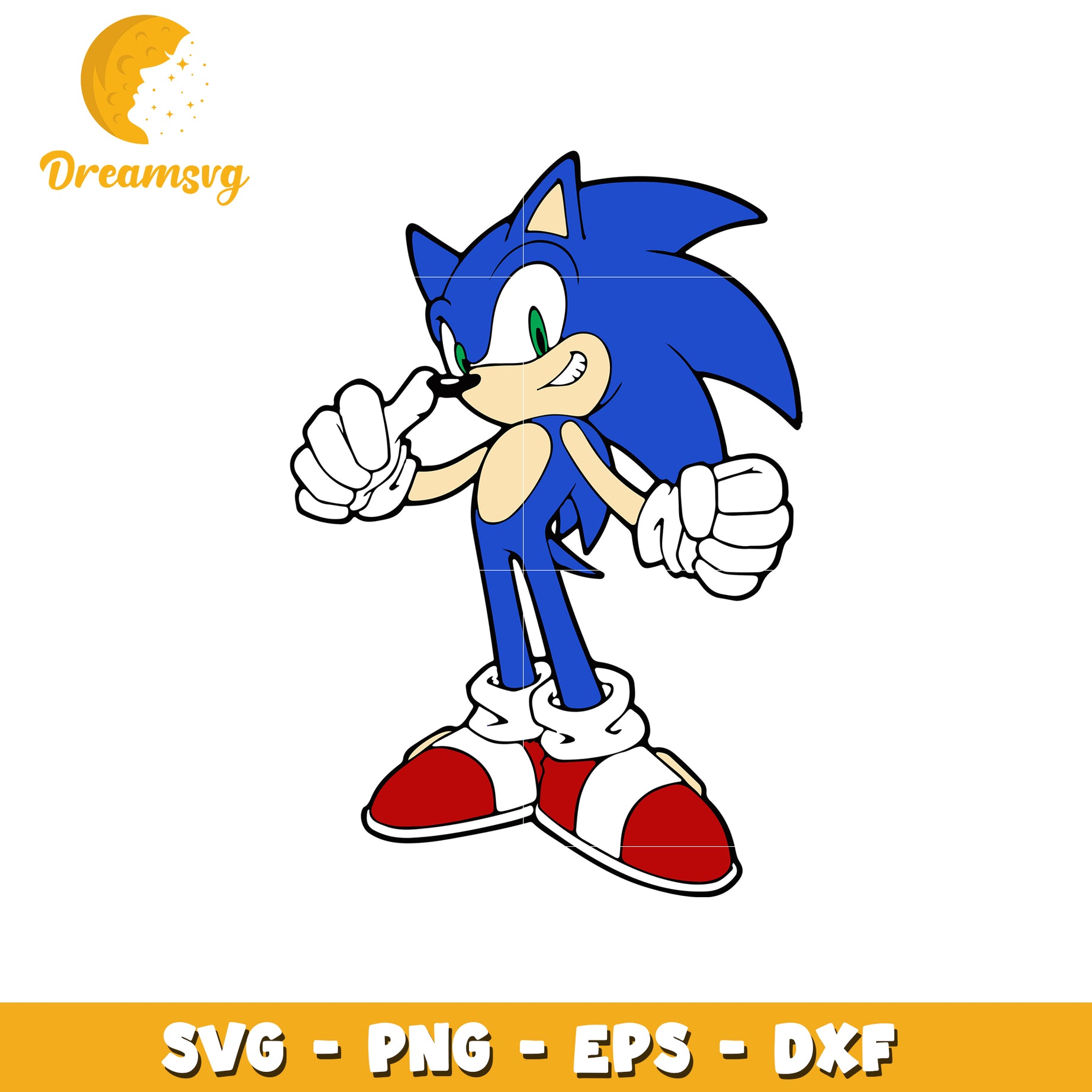 Sonic The Hedgehog SVG Cut File