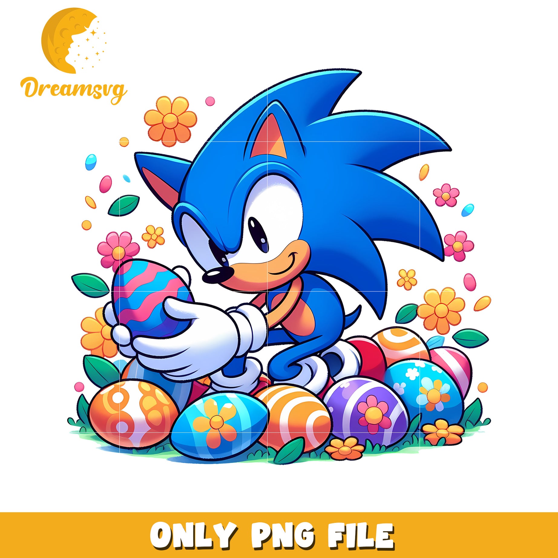 Sonic character easter day png, easter eggs png, Sonic the Hedgehog png