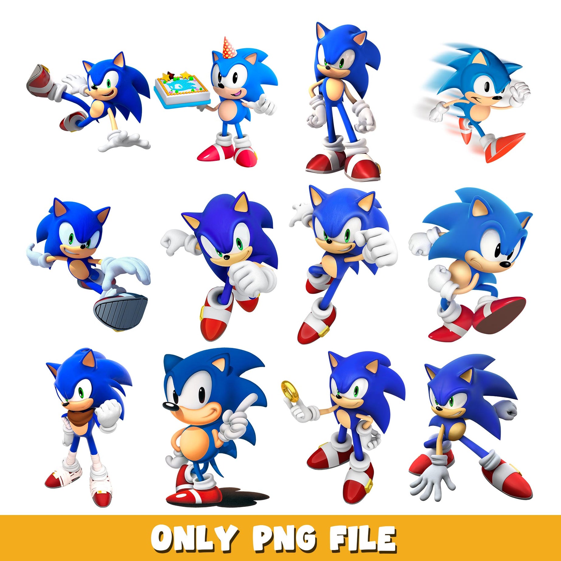 Sonic character png, Sonic bundle png, cartoon png  