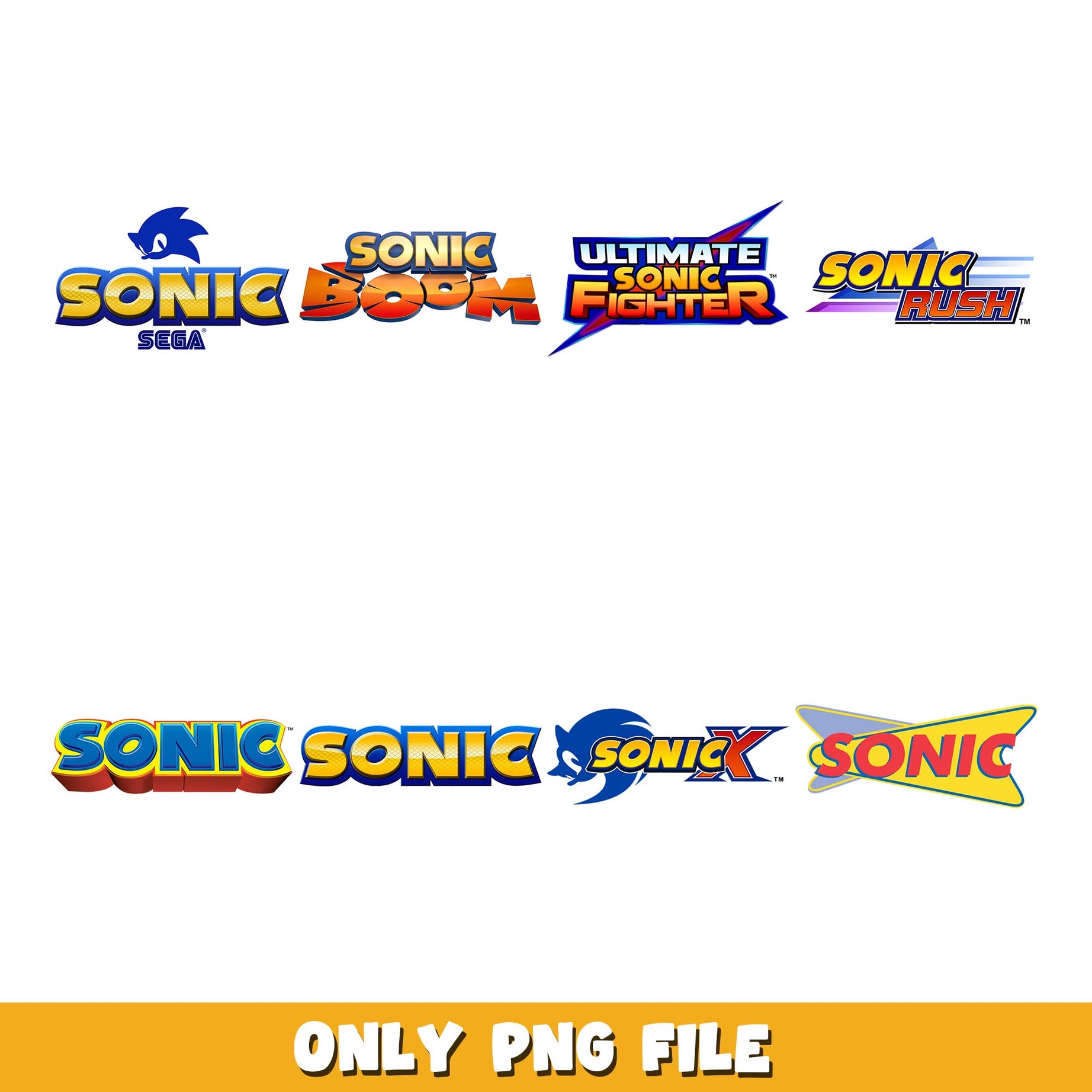 Sonic the hedgehog logo png, Sonic bundle png, cartoon png  