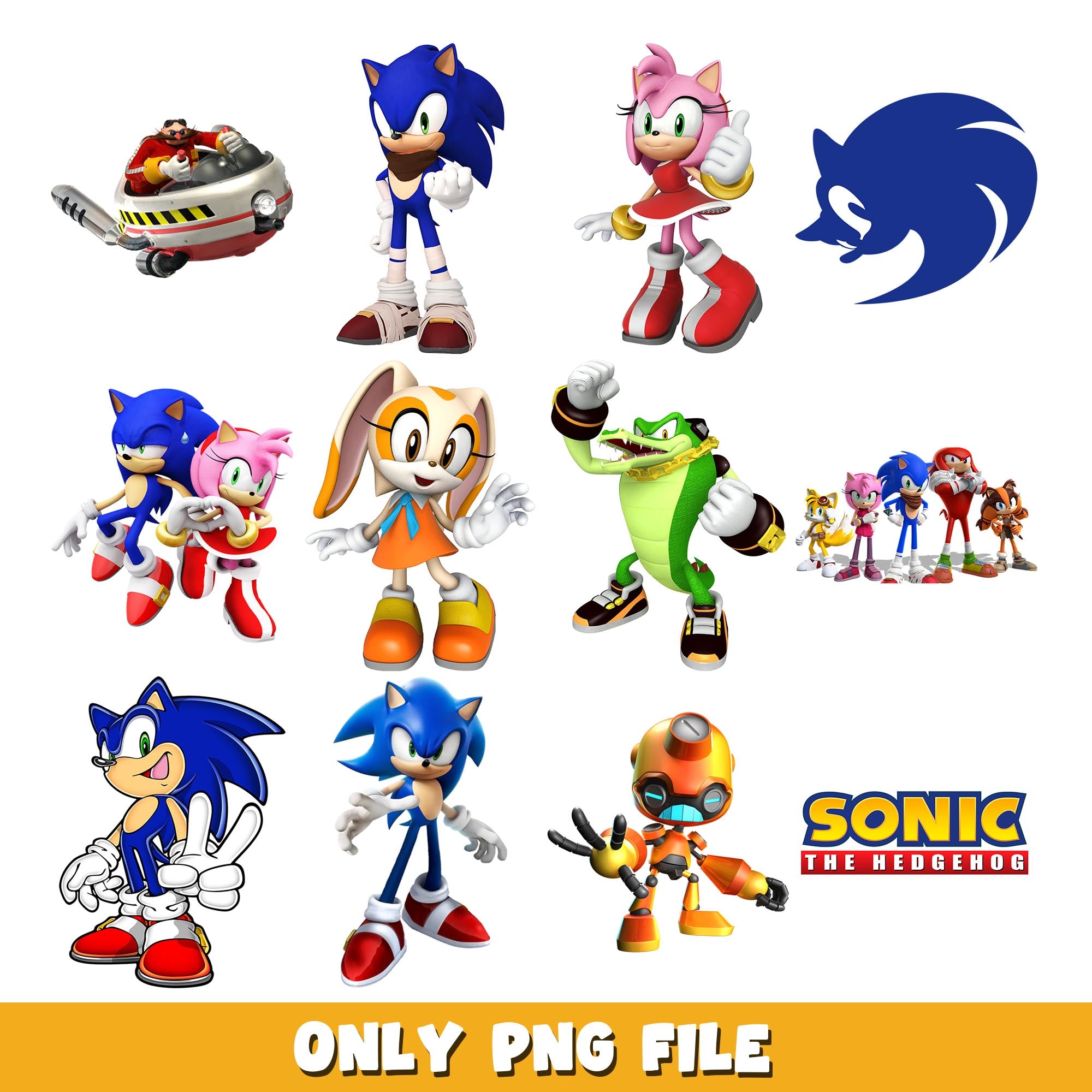 Sonic the hedgehog friends png, Sonic bundle png, cartoon png ...