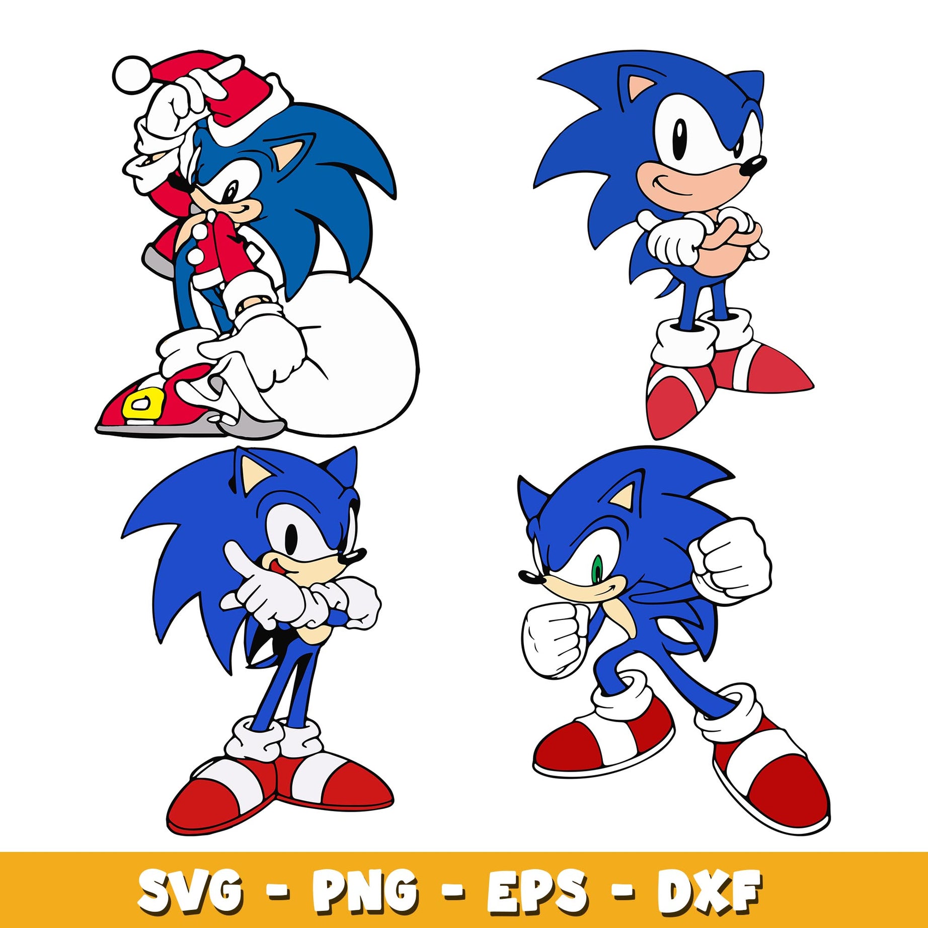 Sonic characters  svg, Sonic bundle svg, cartoon svg  