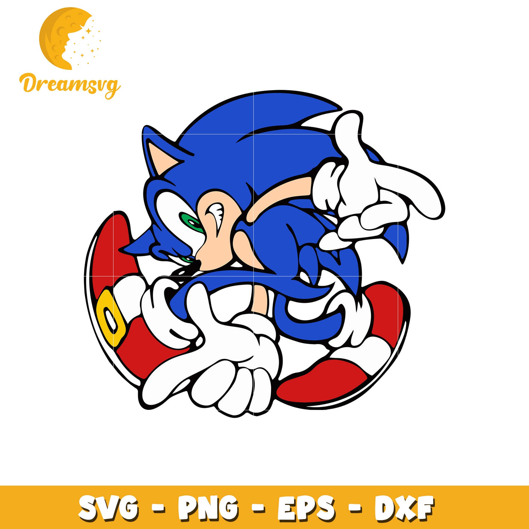 Sonic the Hedgehog Fun SVG Clipart for Crafting and Design