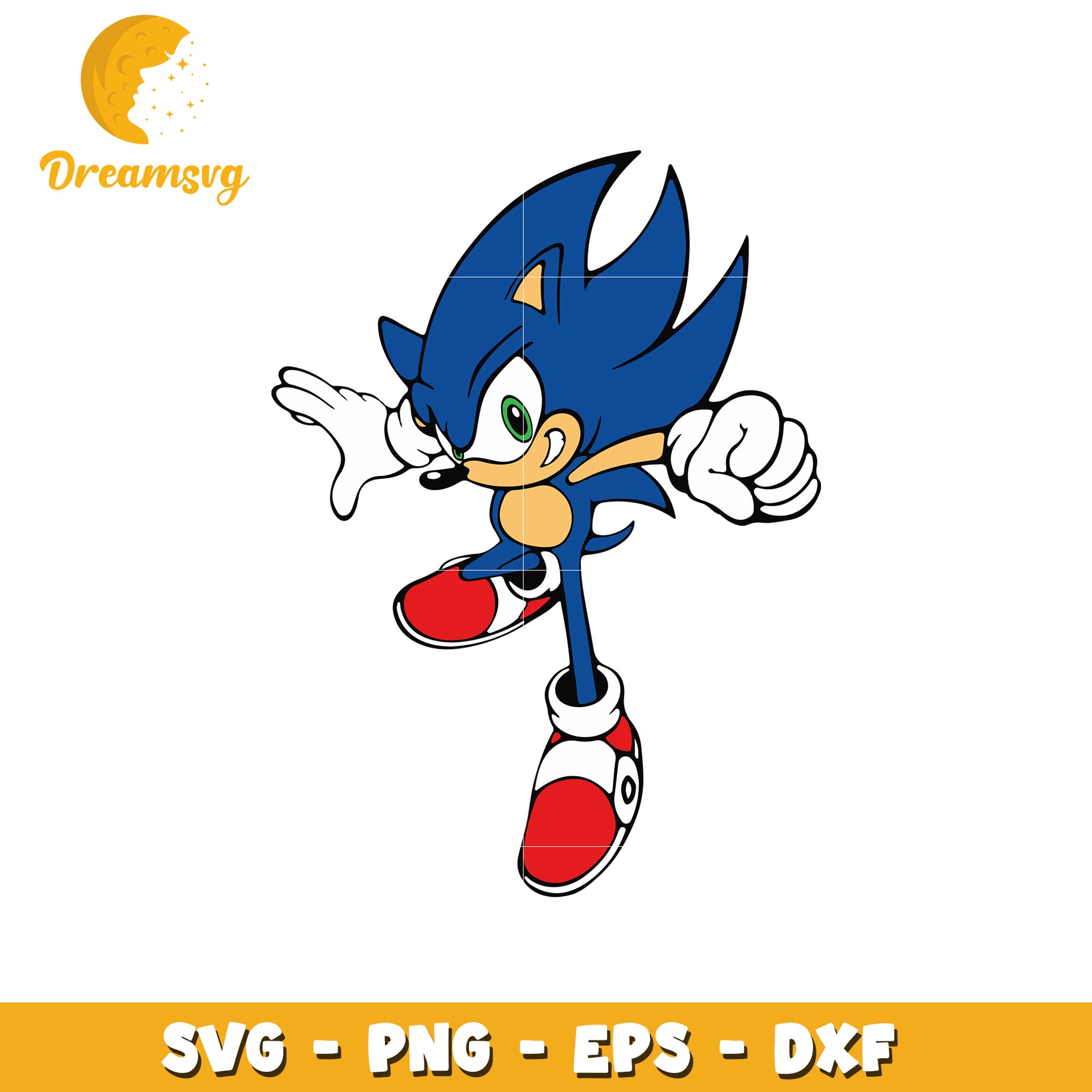 Sonic the Hedgehog SVG Clipart for Crafting and Design