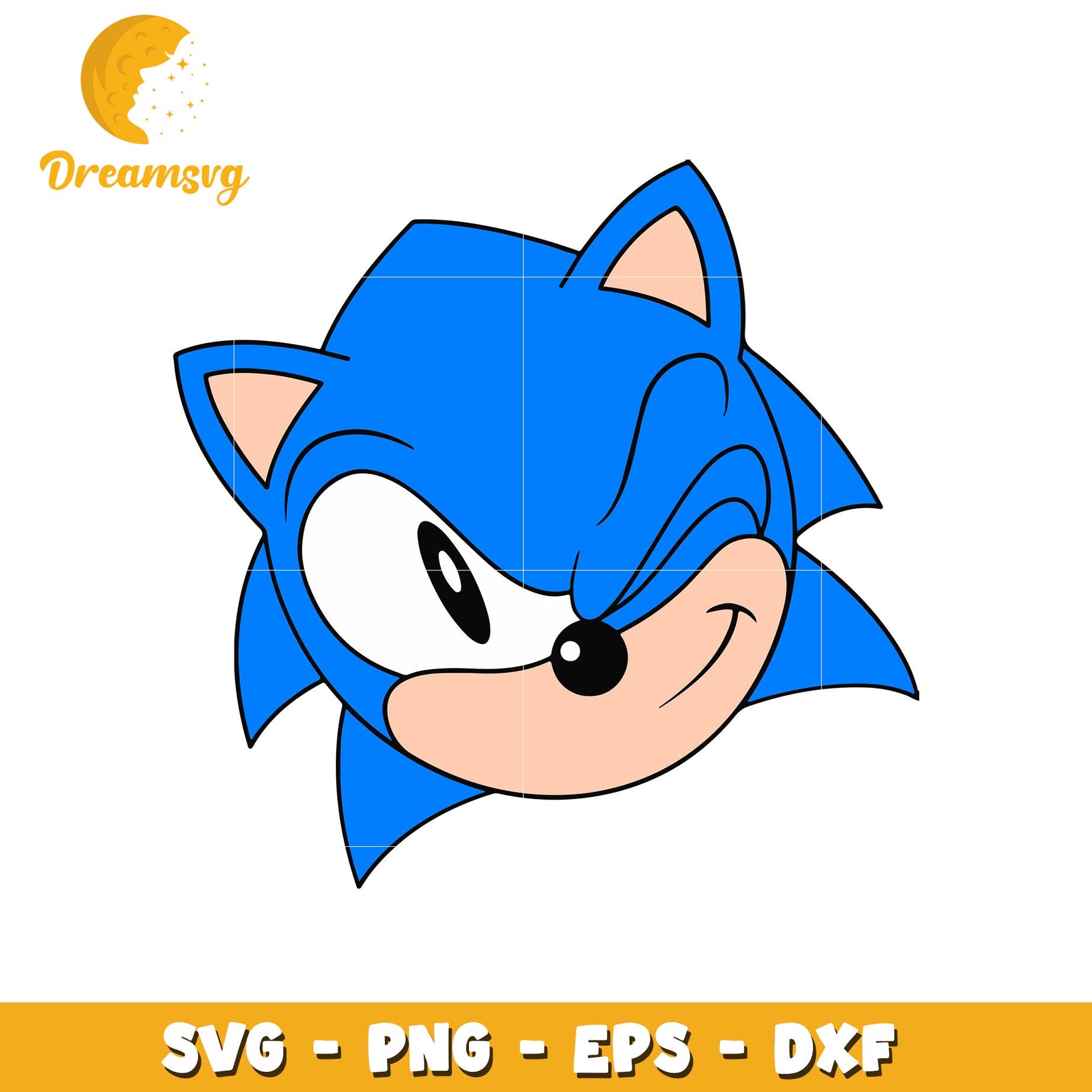 Sonic the Hedgehog SVG Cute Blue Character Design Download