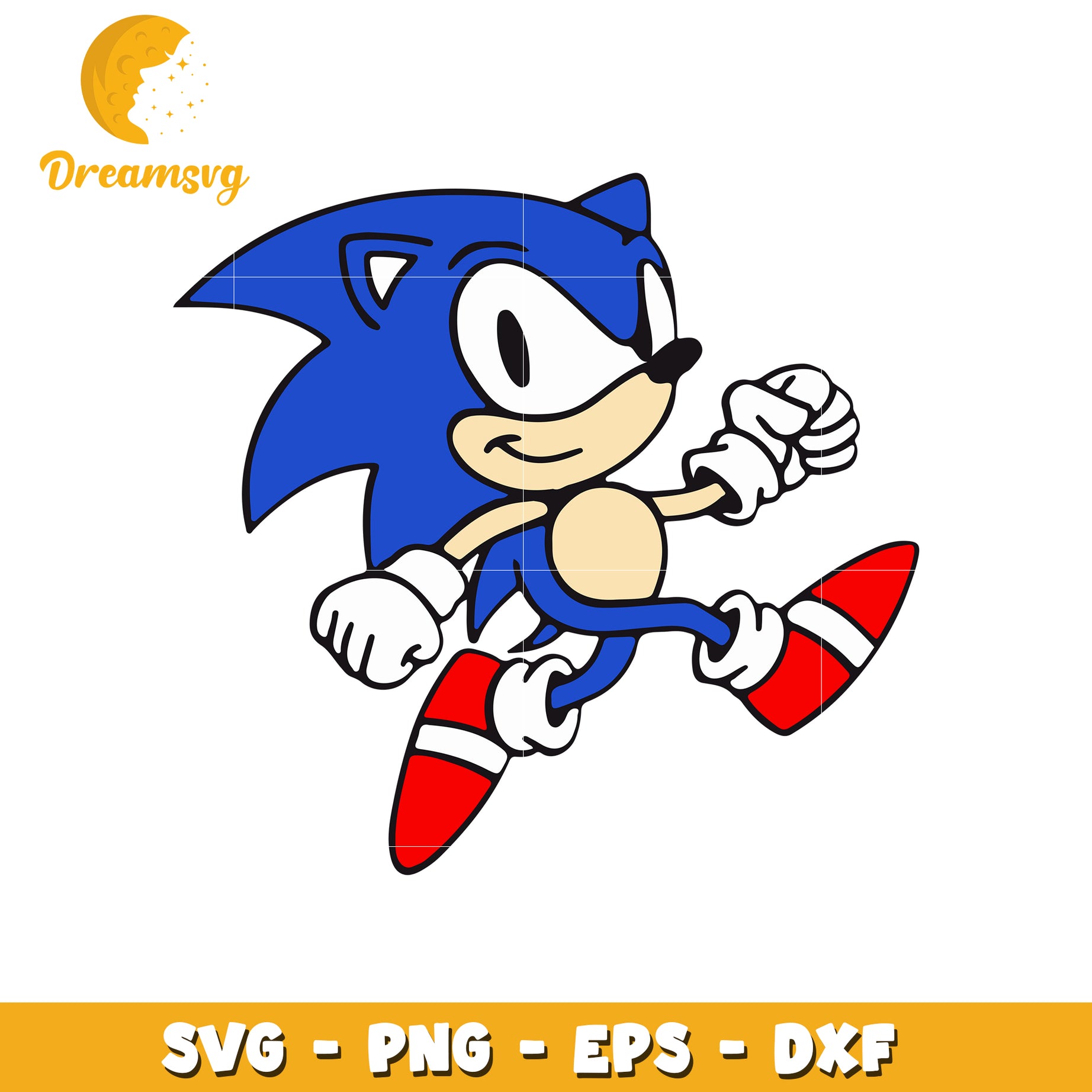 Sonic the Hedgehog SVG Cute Vector Art for Crafts