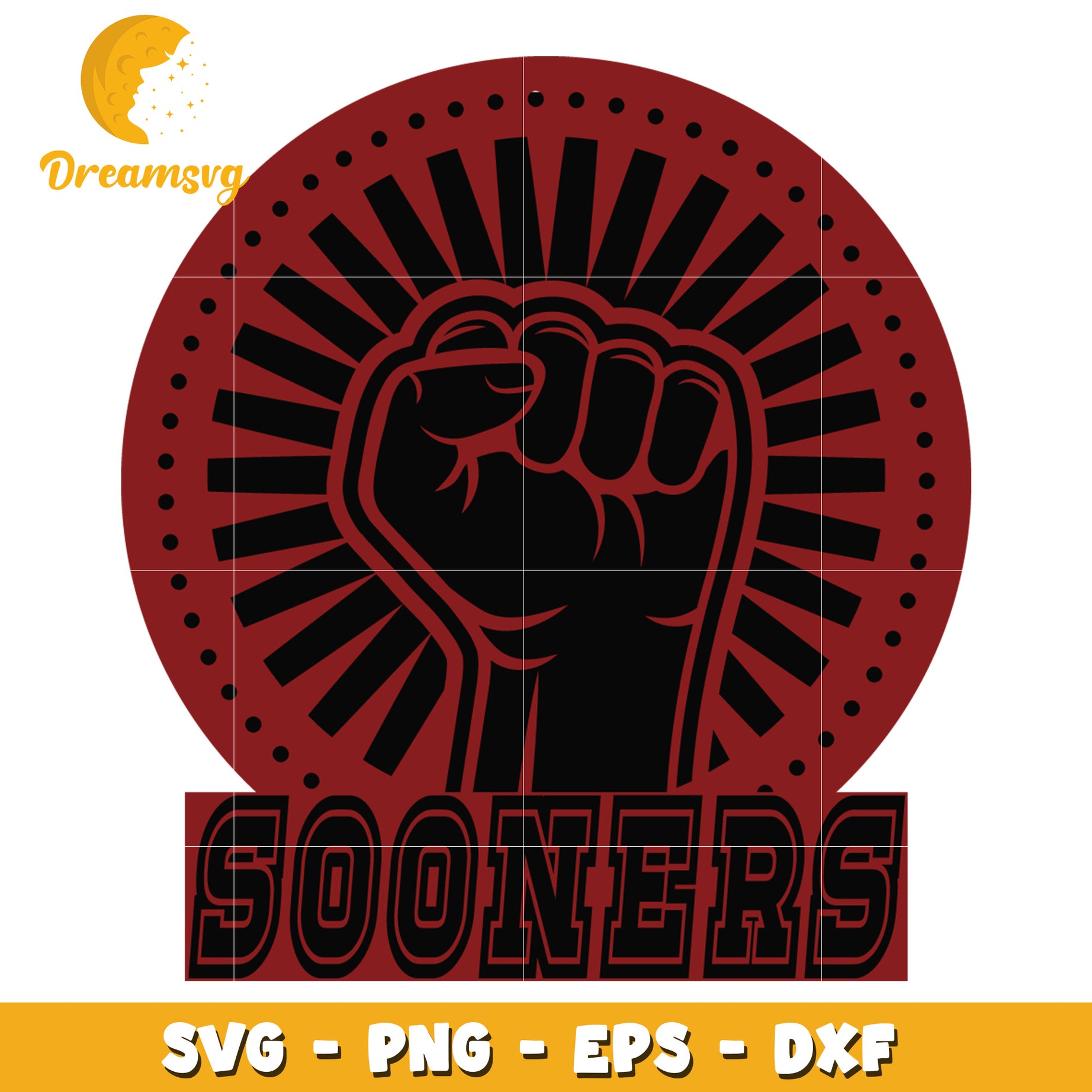 Sooners Fist SVG PNG EPS DXF Cut File