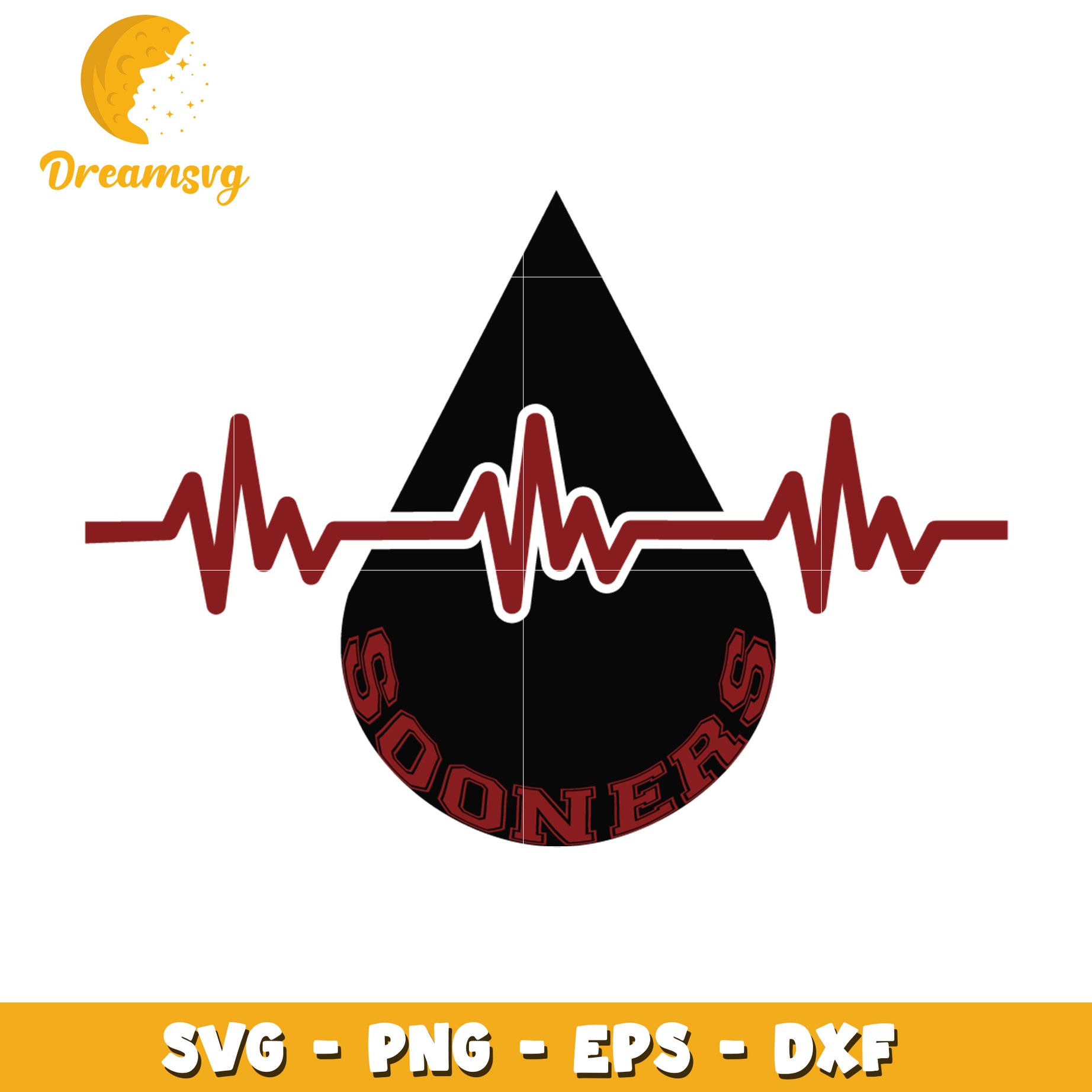 Sooners Heartbeat SVG PNG EPS DXF