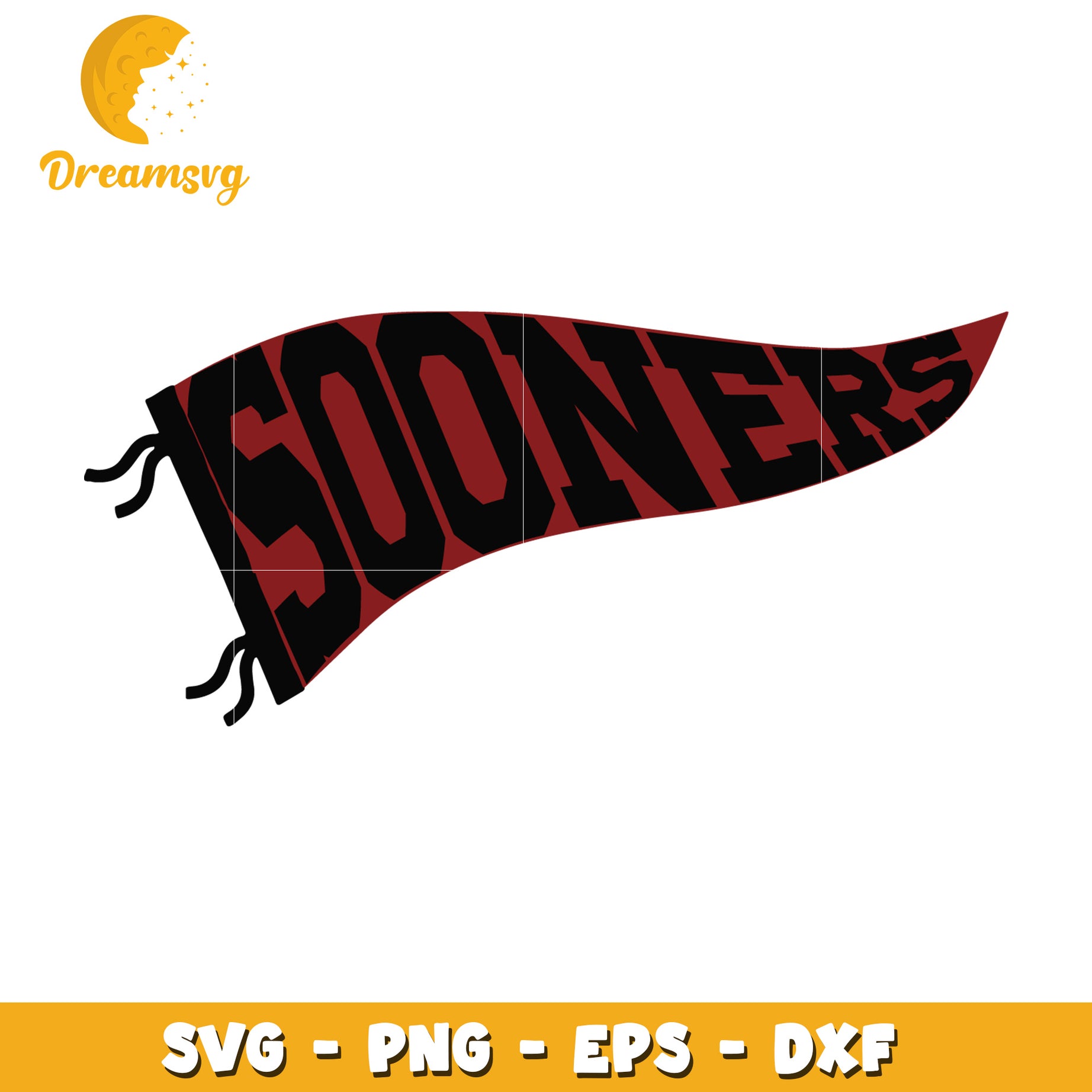 Sooners Pennant SVG PNG EPS DXF Cut File