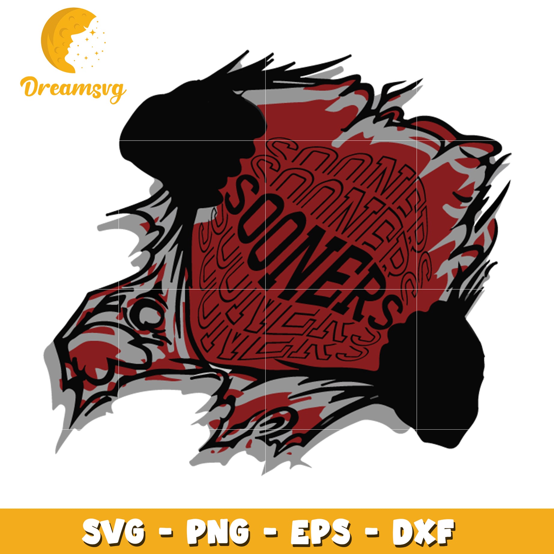 Sooners SVG Cut File Ripped Design