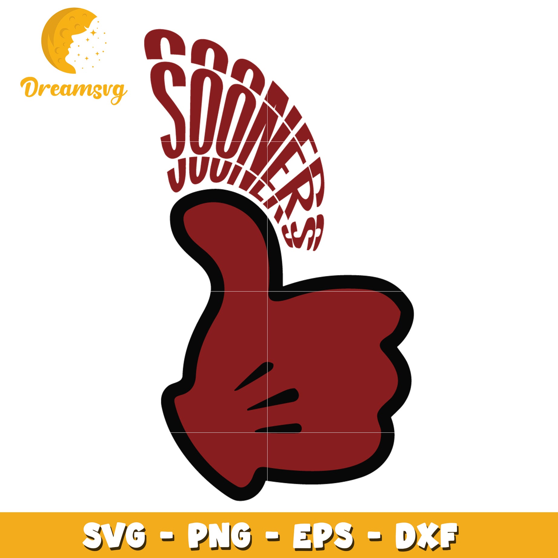 Sooners SVG File Hand Sign for Crafts and Projects Downloadable