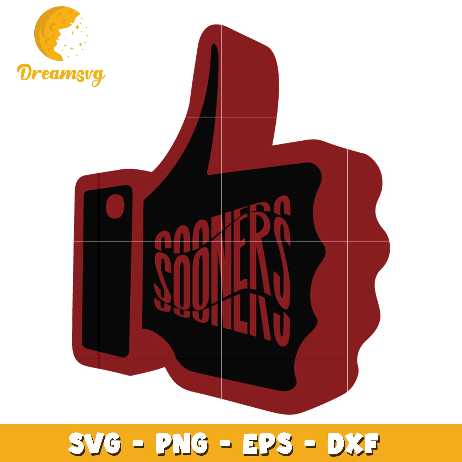 Sooners Thumbs Up SVG PNG EPS DXF