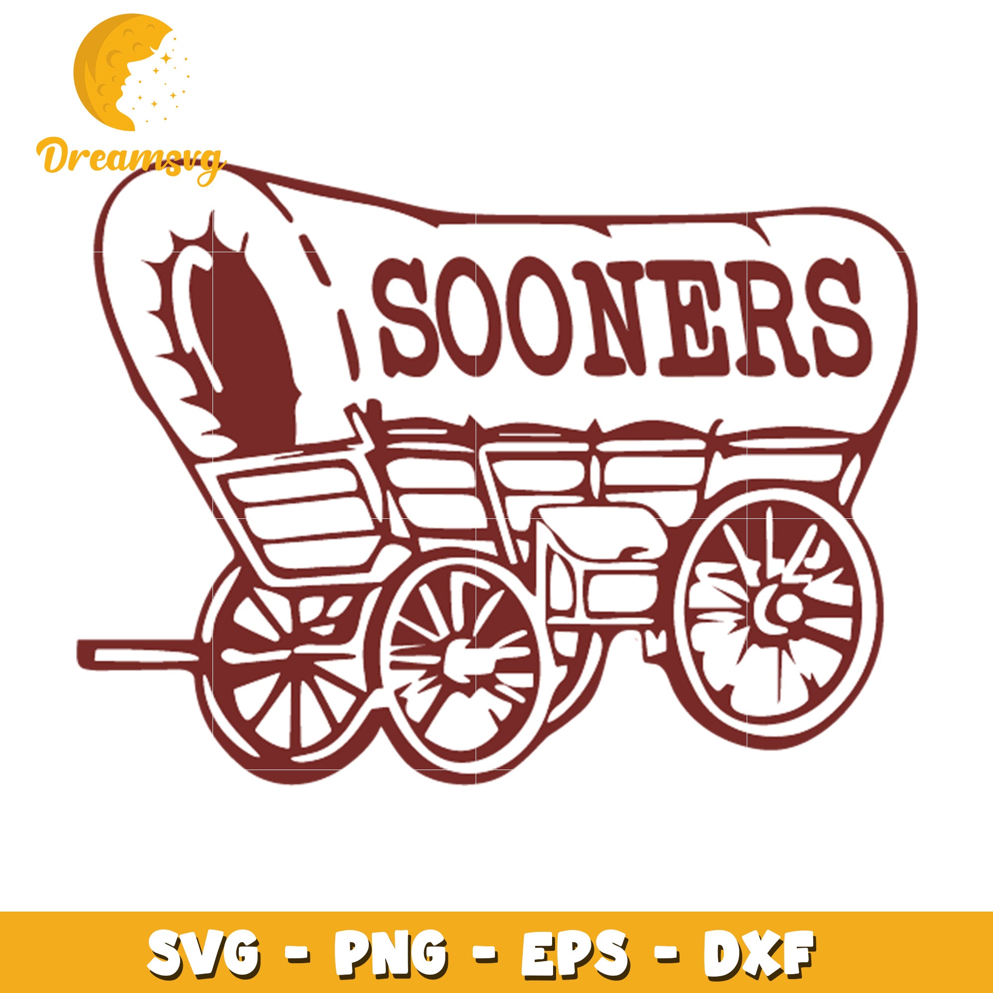 Sooners Vintage Wagon SVG Design for Craft Projects and More