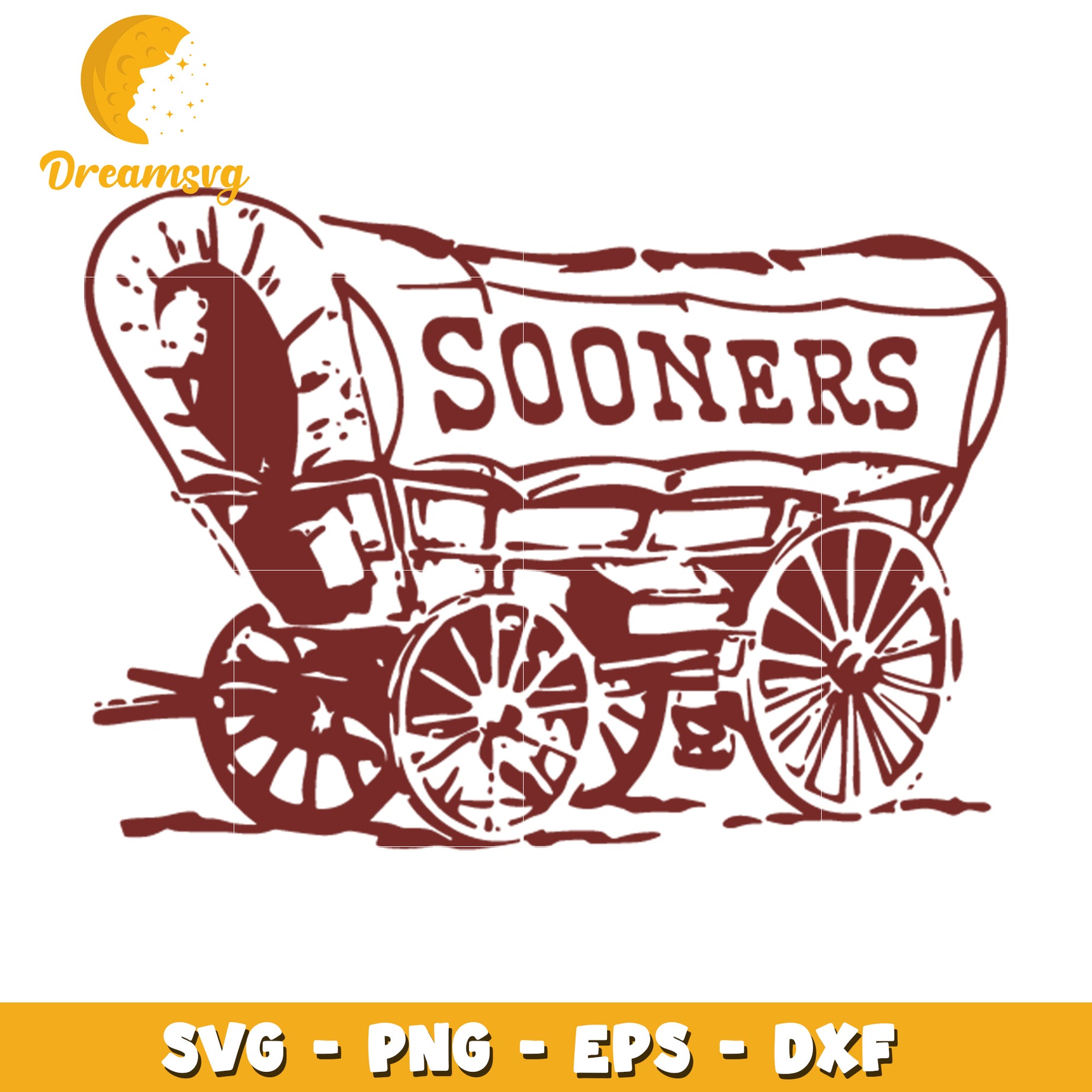 Sooners Wagon SVG PNG EPS DXF Cut File