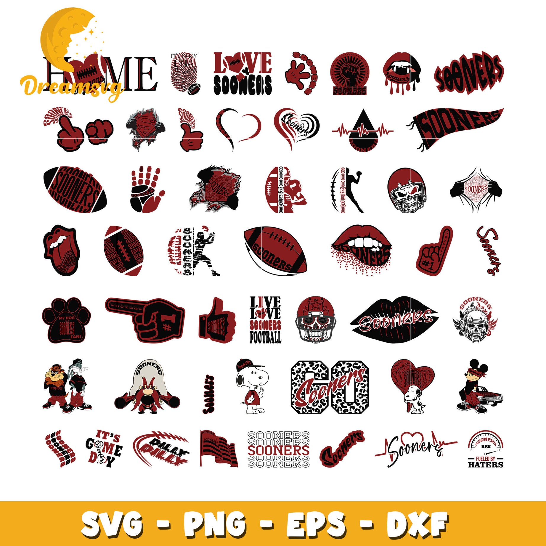 Sooners love logo design bundle svg, oklahoma sooners​ svg