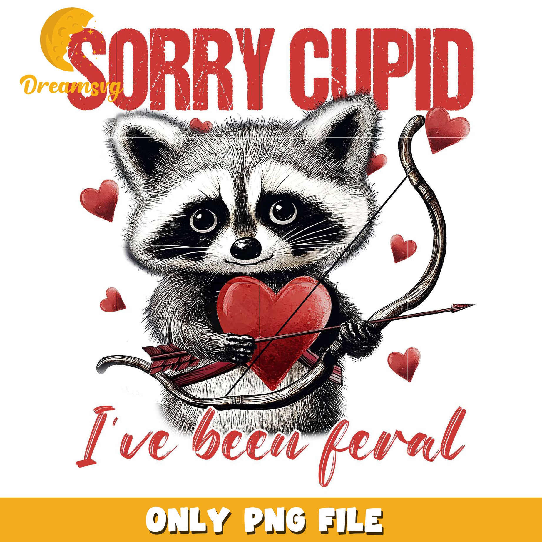Sorry cuppid I've been a feval png, raccoon valentine png