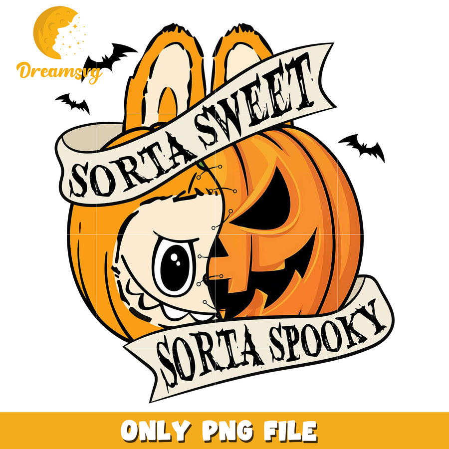 Sorta sweet sorta spooky png, happy halloween​​​ png, halloween toys​ png