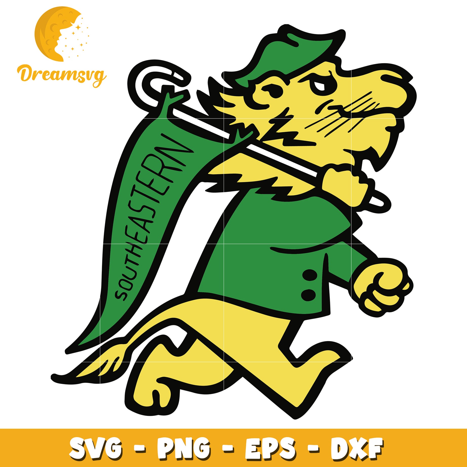 Southeastern Lion Mascot SVG PNG EPS DXF