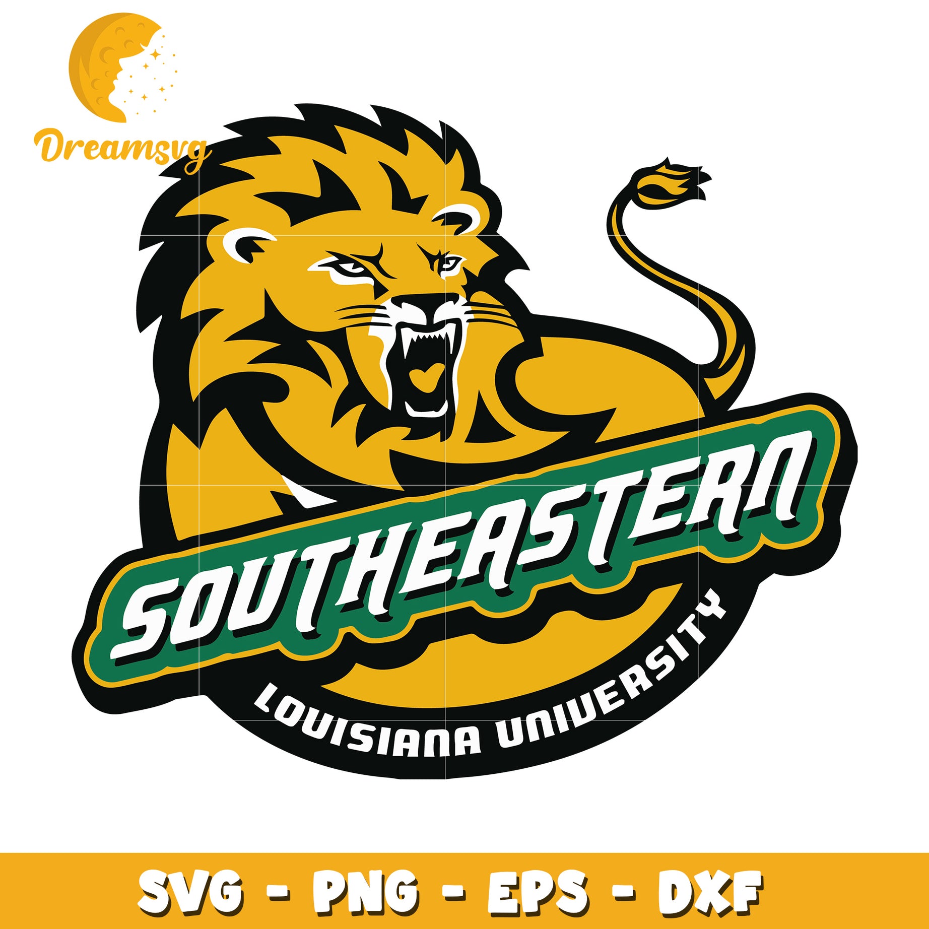 Southeastern Louisiana Lion SVG PNG EPS DXF