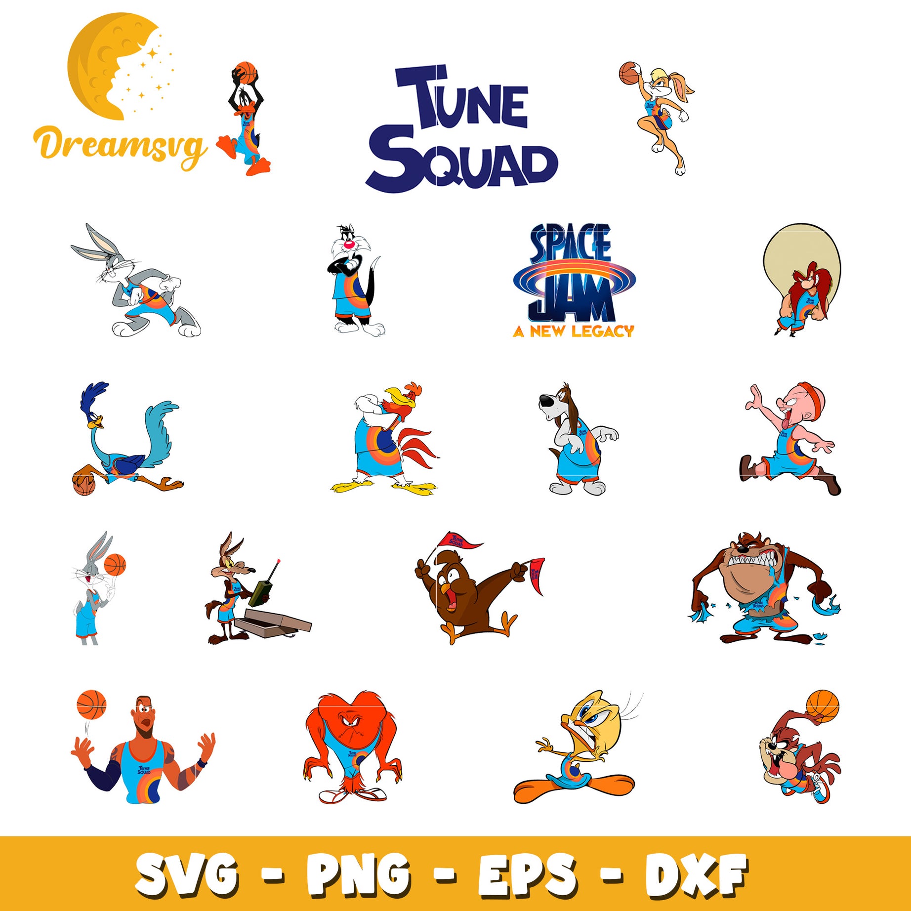 Space Jam Tune Squad bundle svg, space jam a new legacy svg